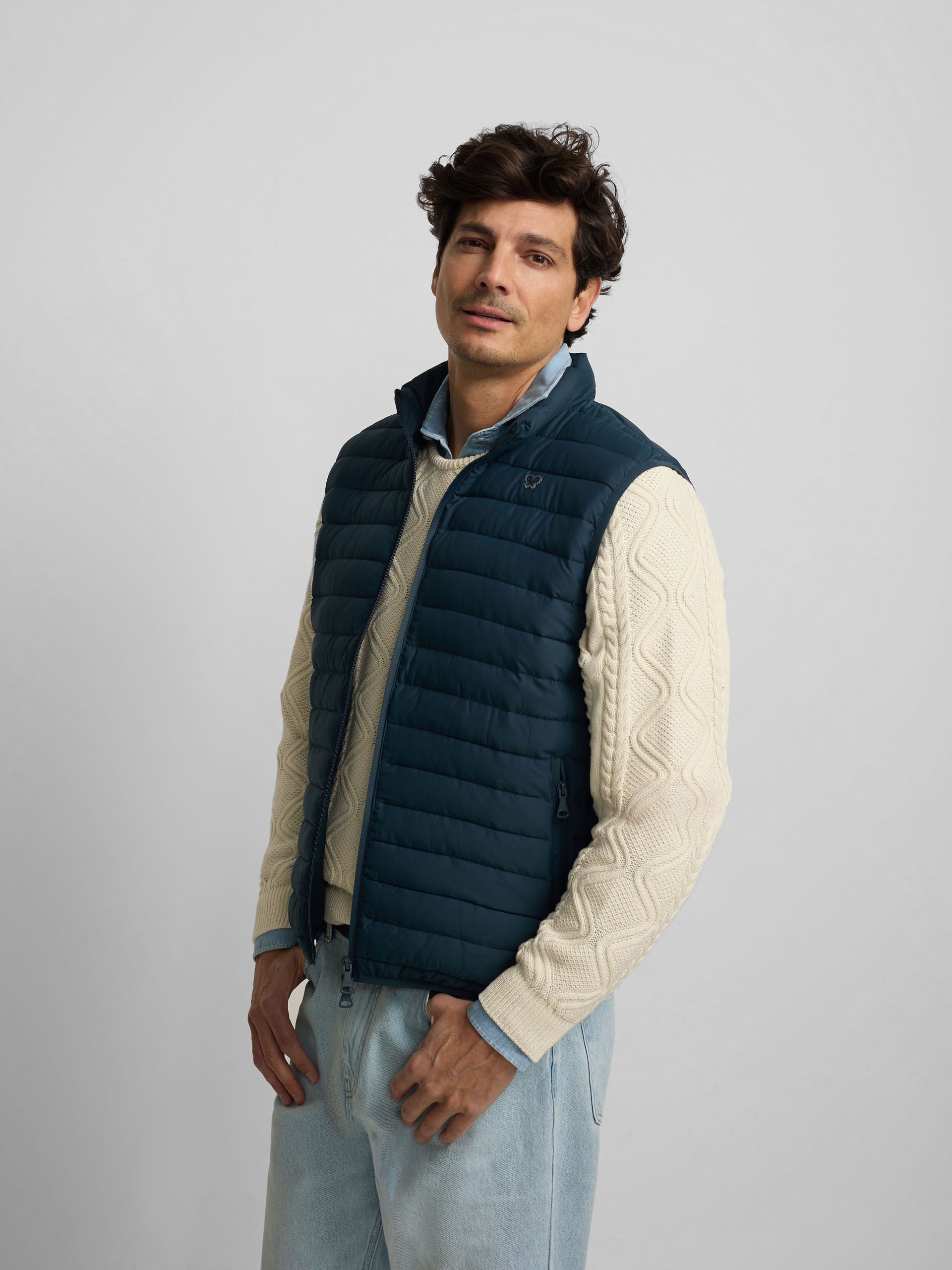 Chaleco padded azul marino