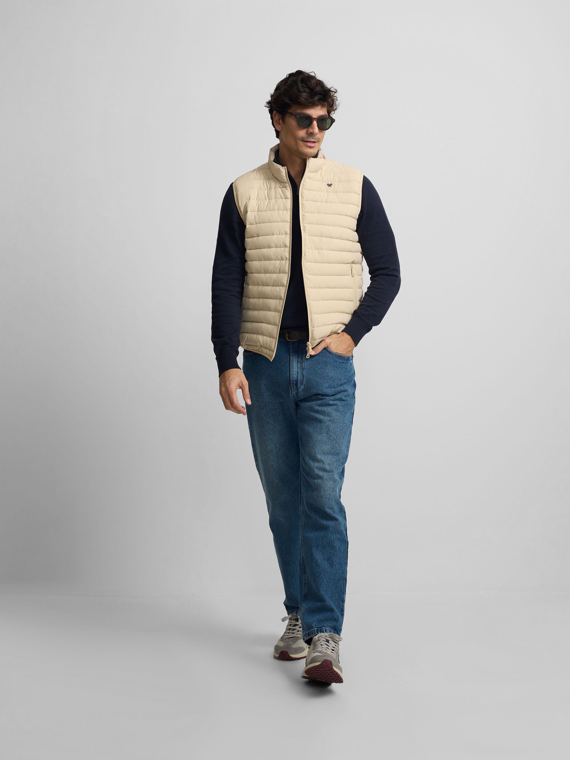 Gilet matelassé beige clair