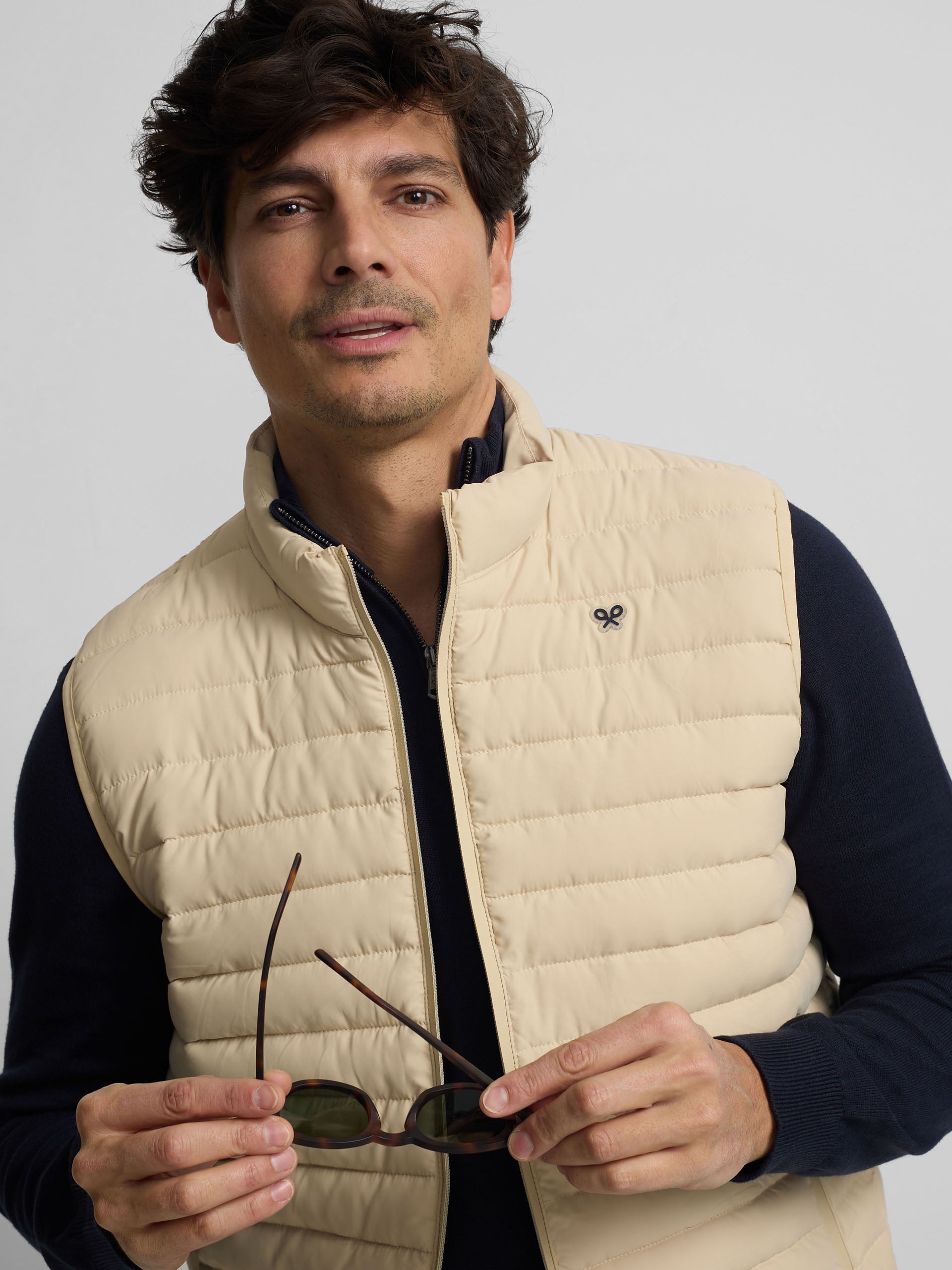 Gilet matelassé beige clair