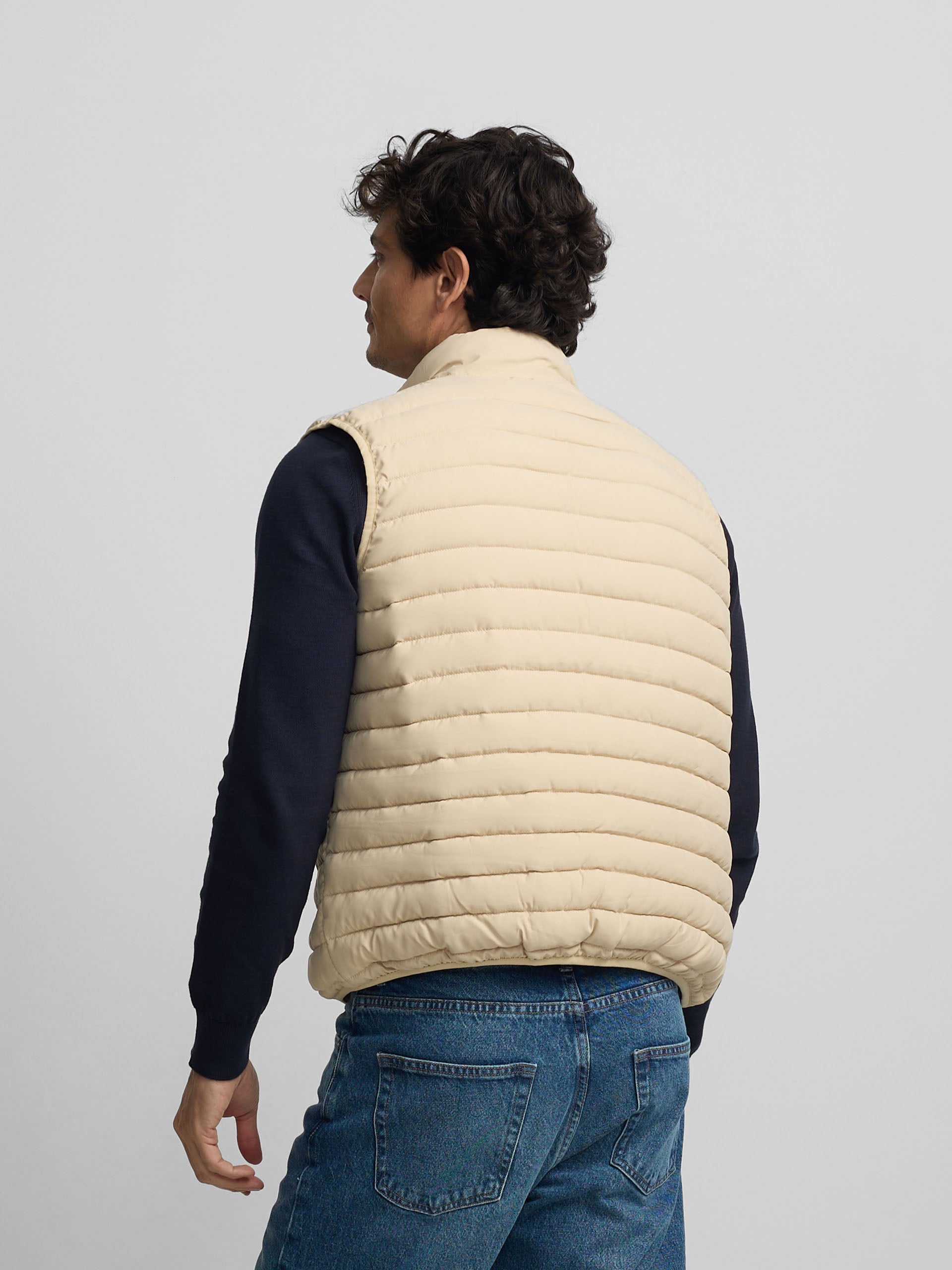 Gilet matelassé beige clair