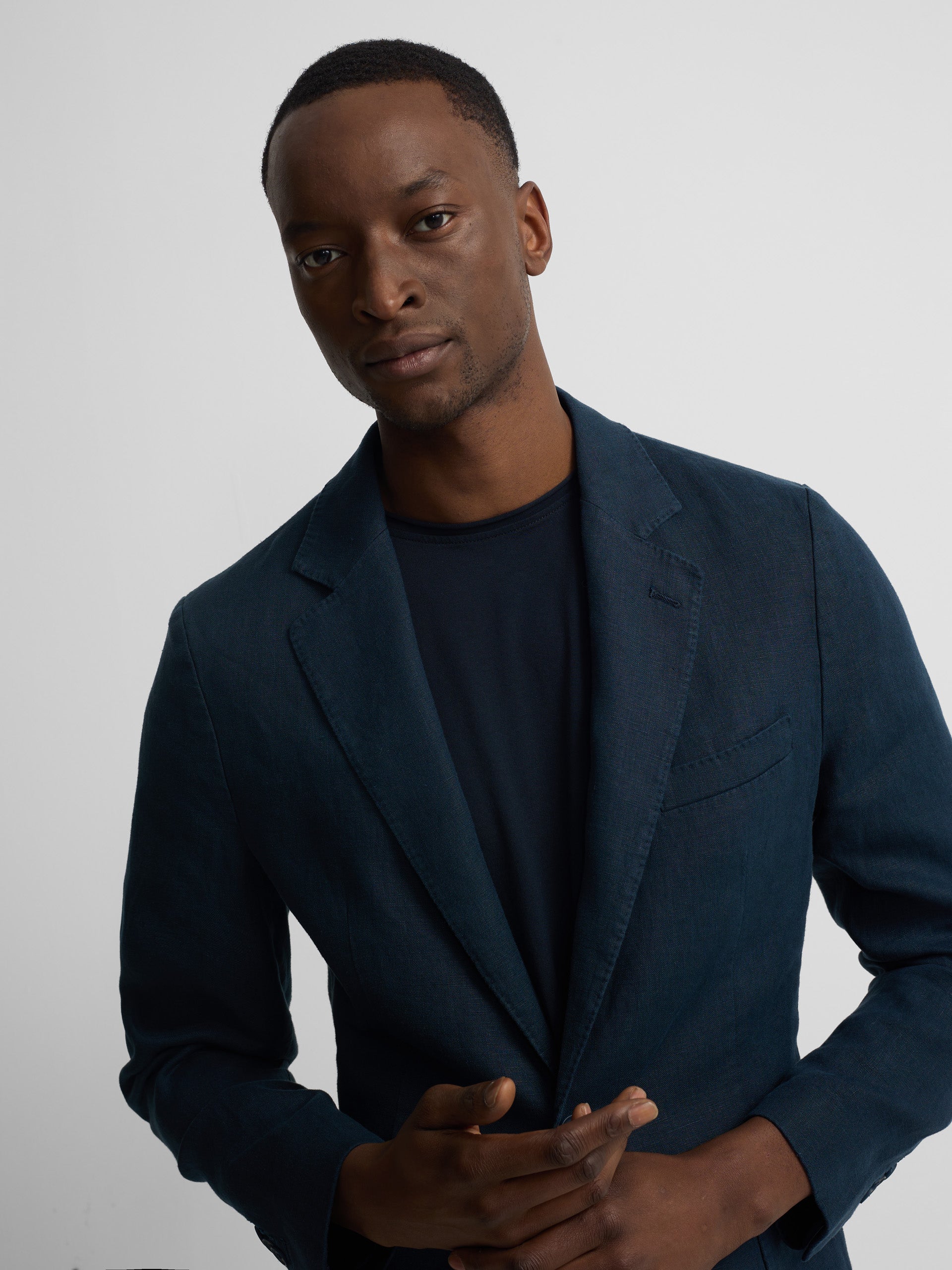 Blazer comfort azul-marinho