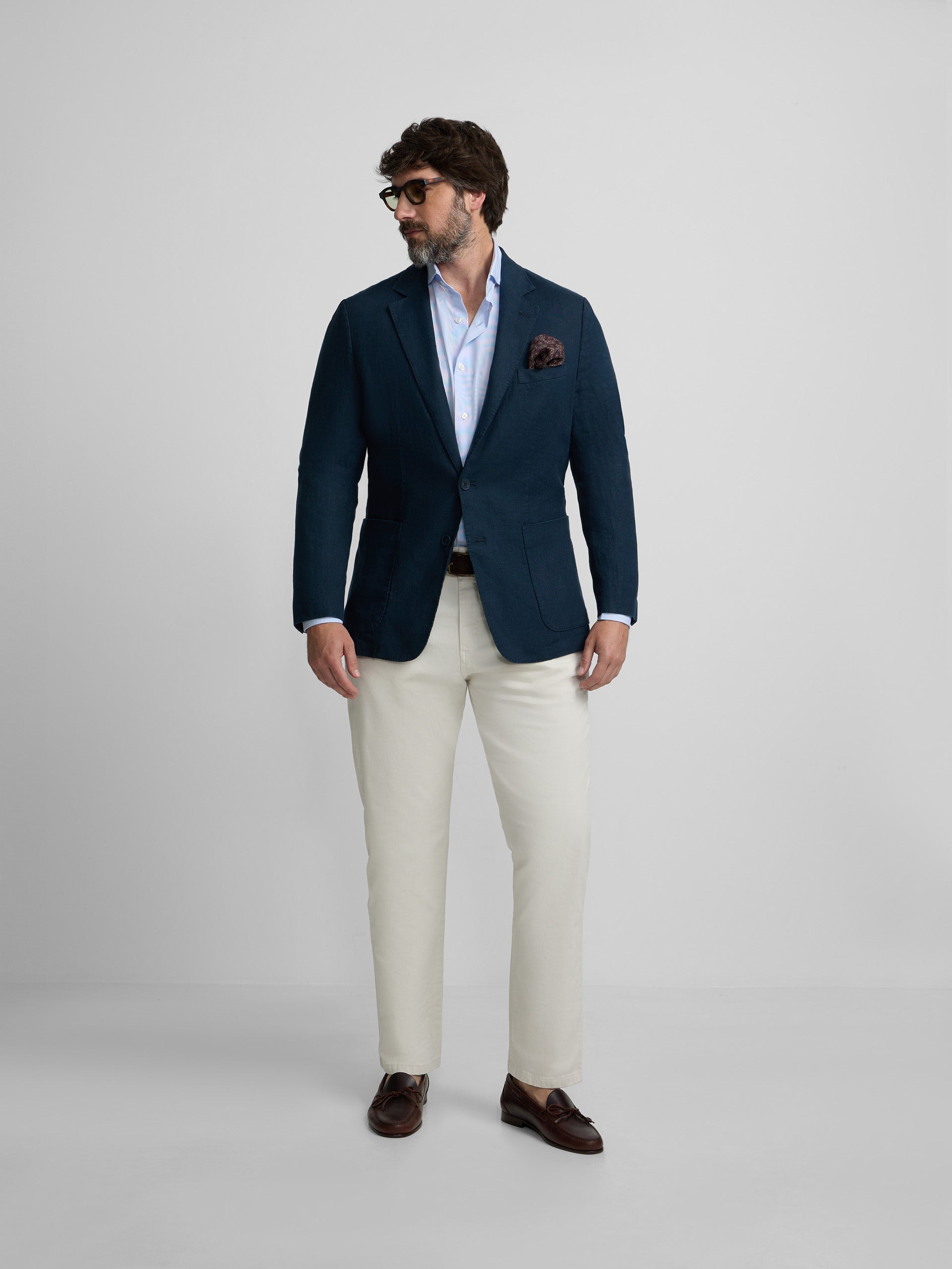 Blazer comfort azul-marinho