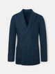 Navy blue comfort double-breasted jacket