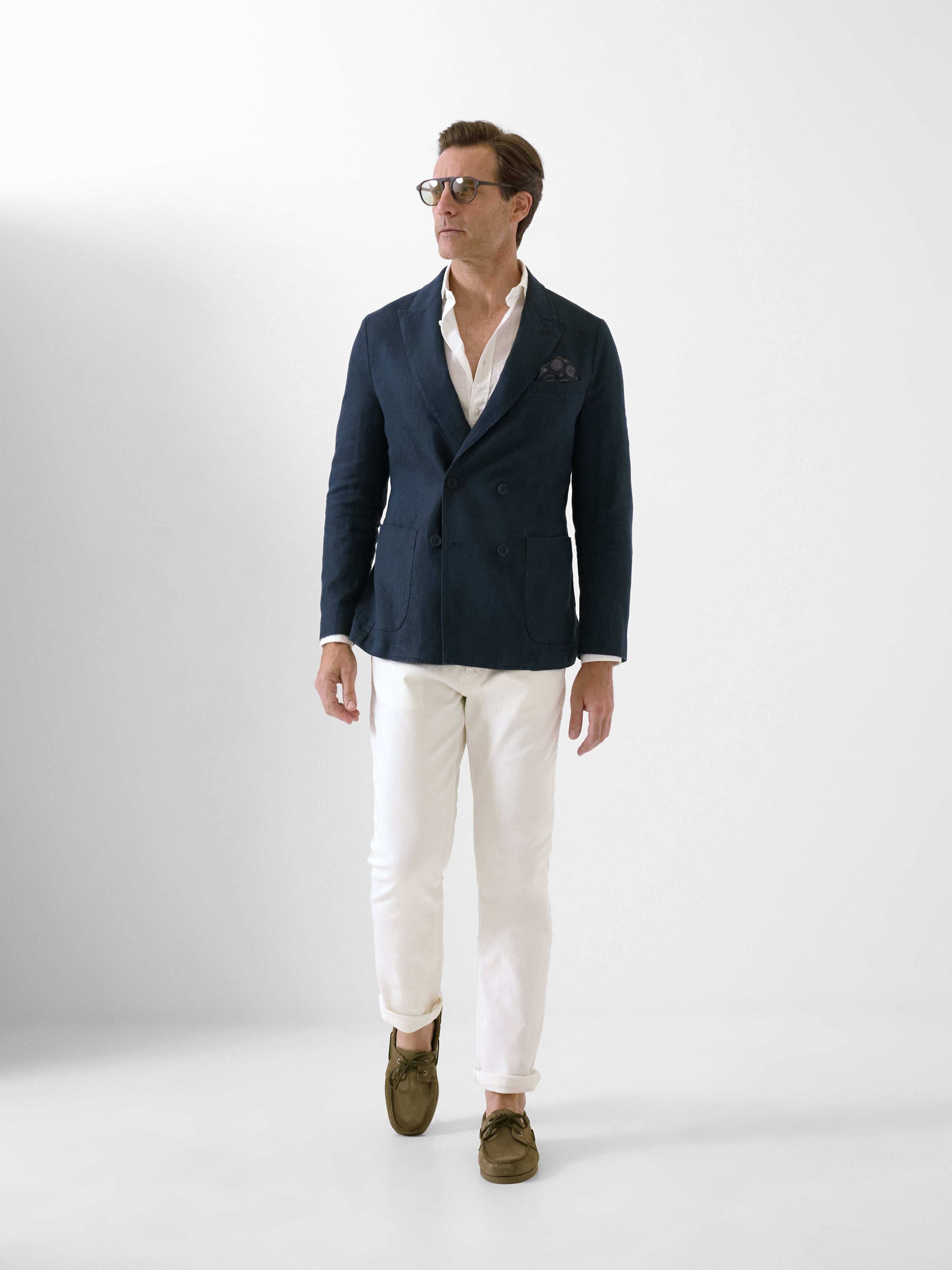 Blazer cruzado comfort azul navy