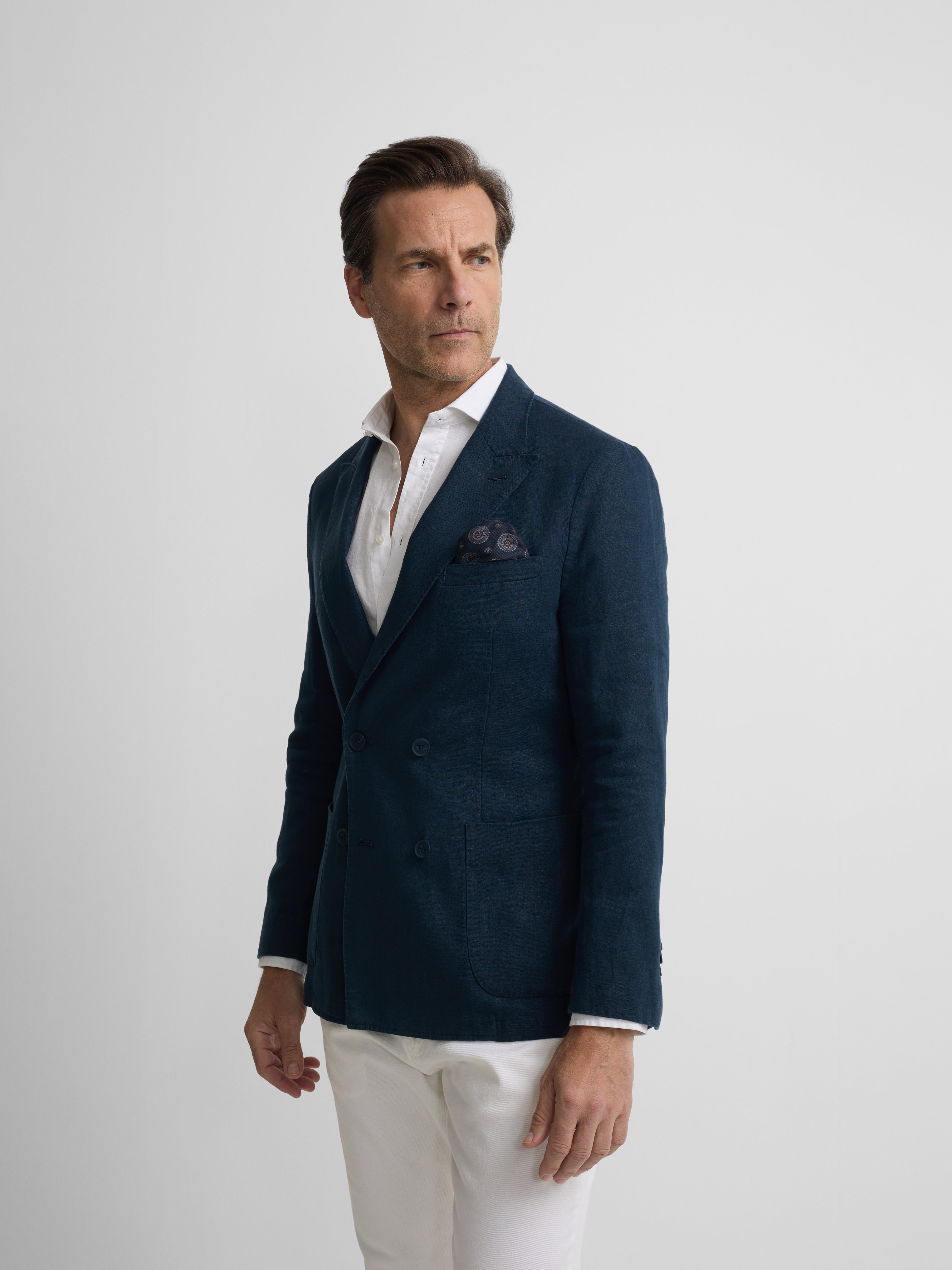Blazer cruzado comfort azul navy