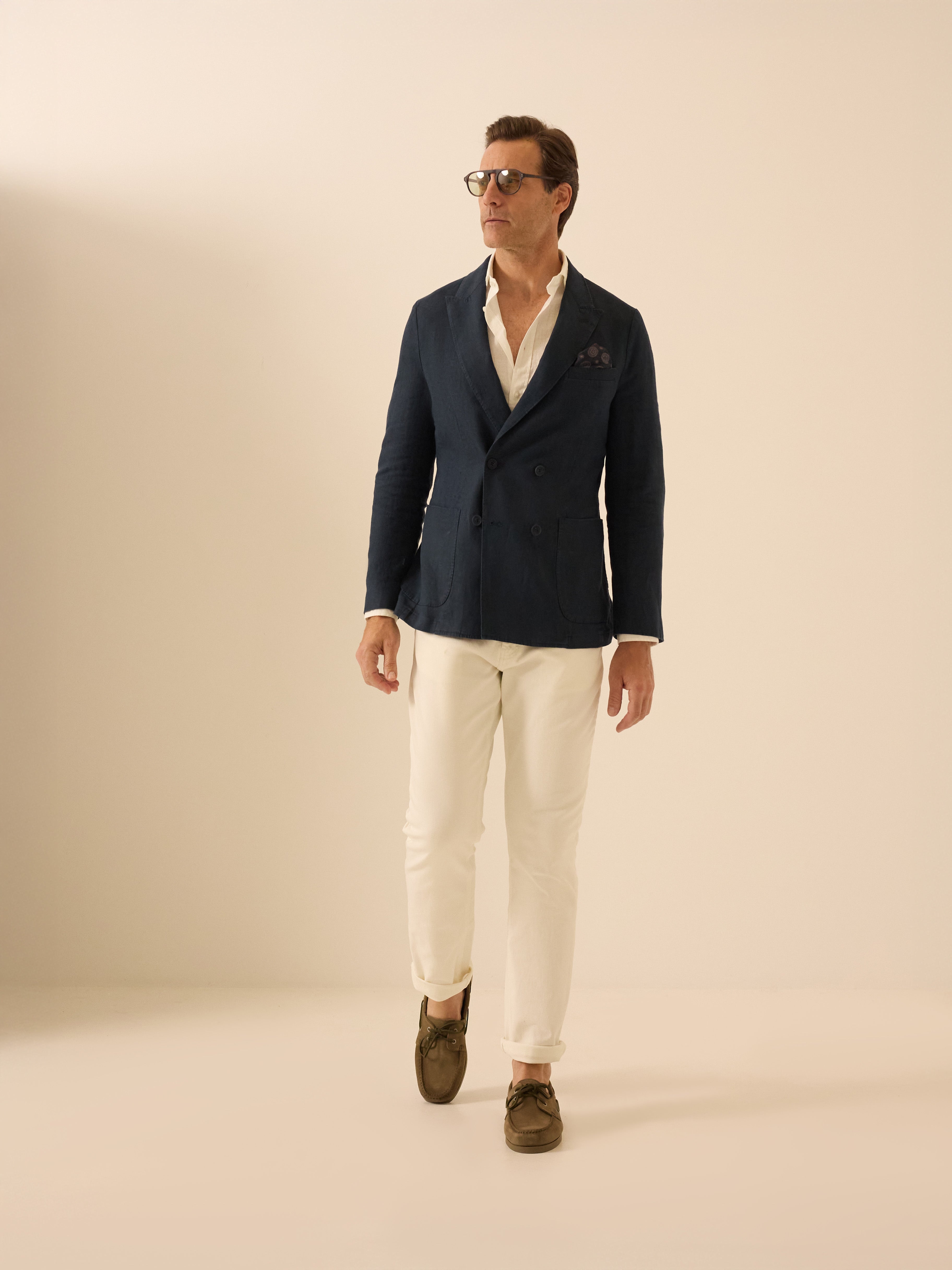 Blazer cruzado comfort azul navy
