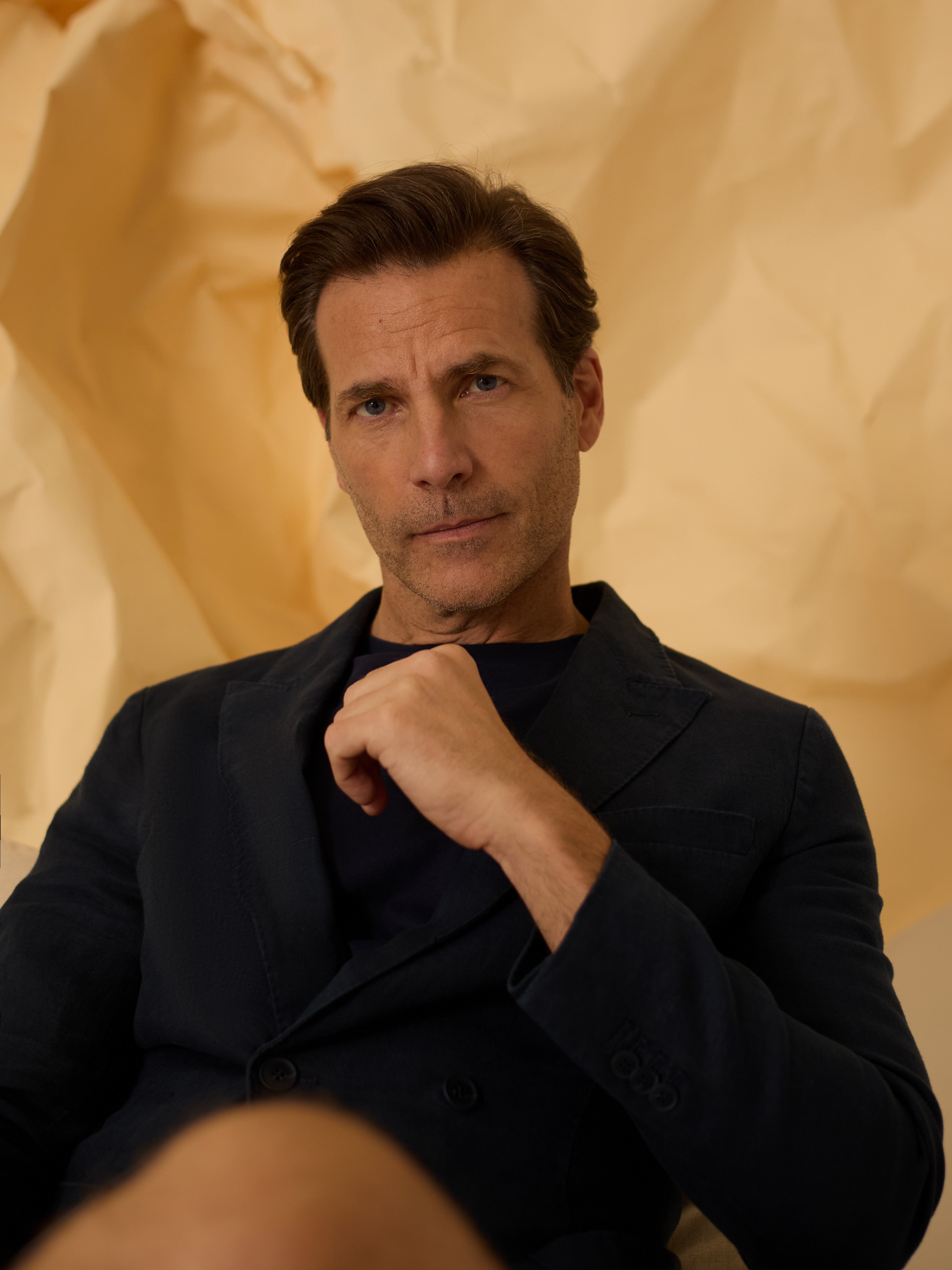 Blazer cruzado comfort azul navy