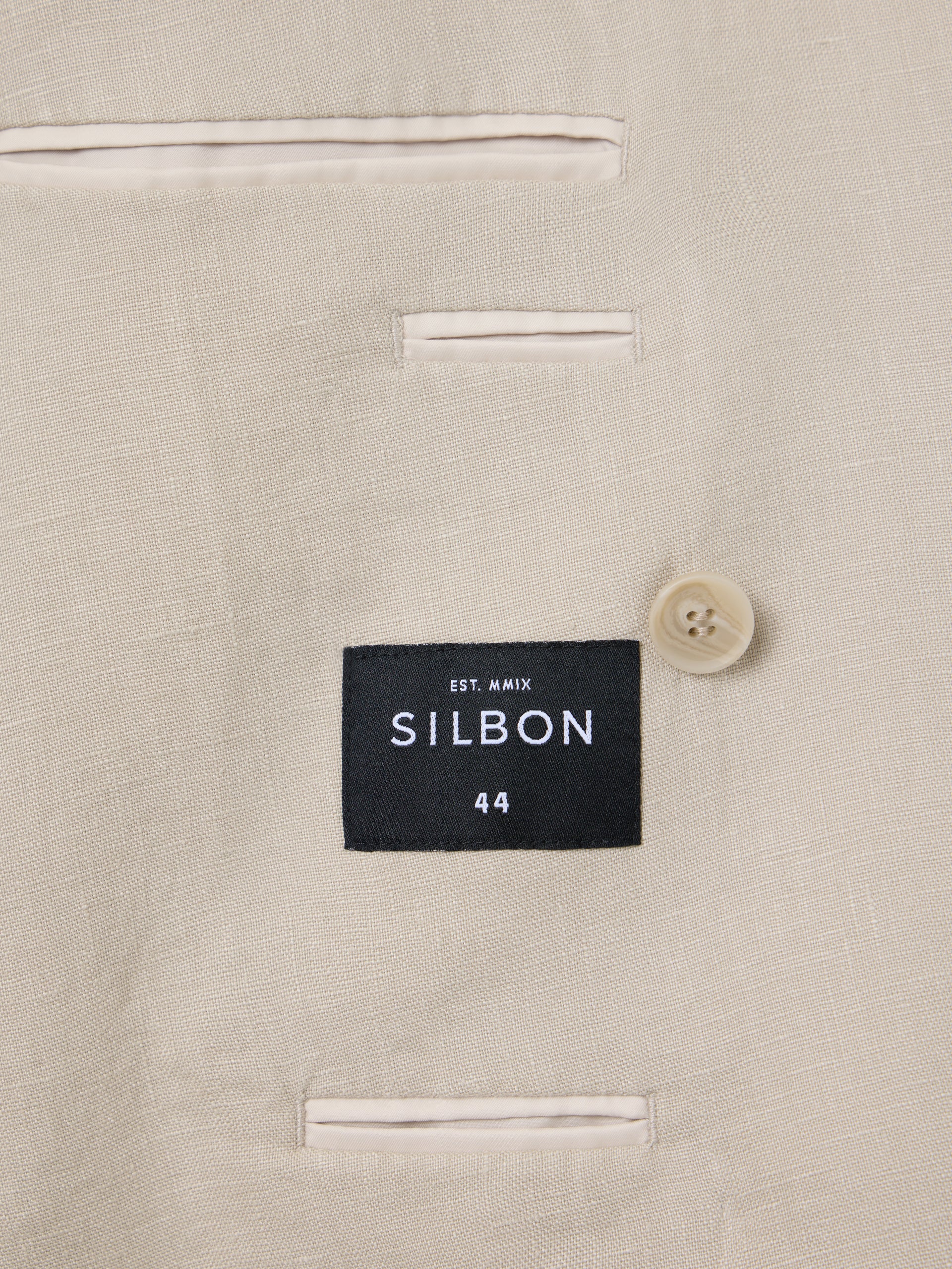 Beige comfort double-breasted jacket