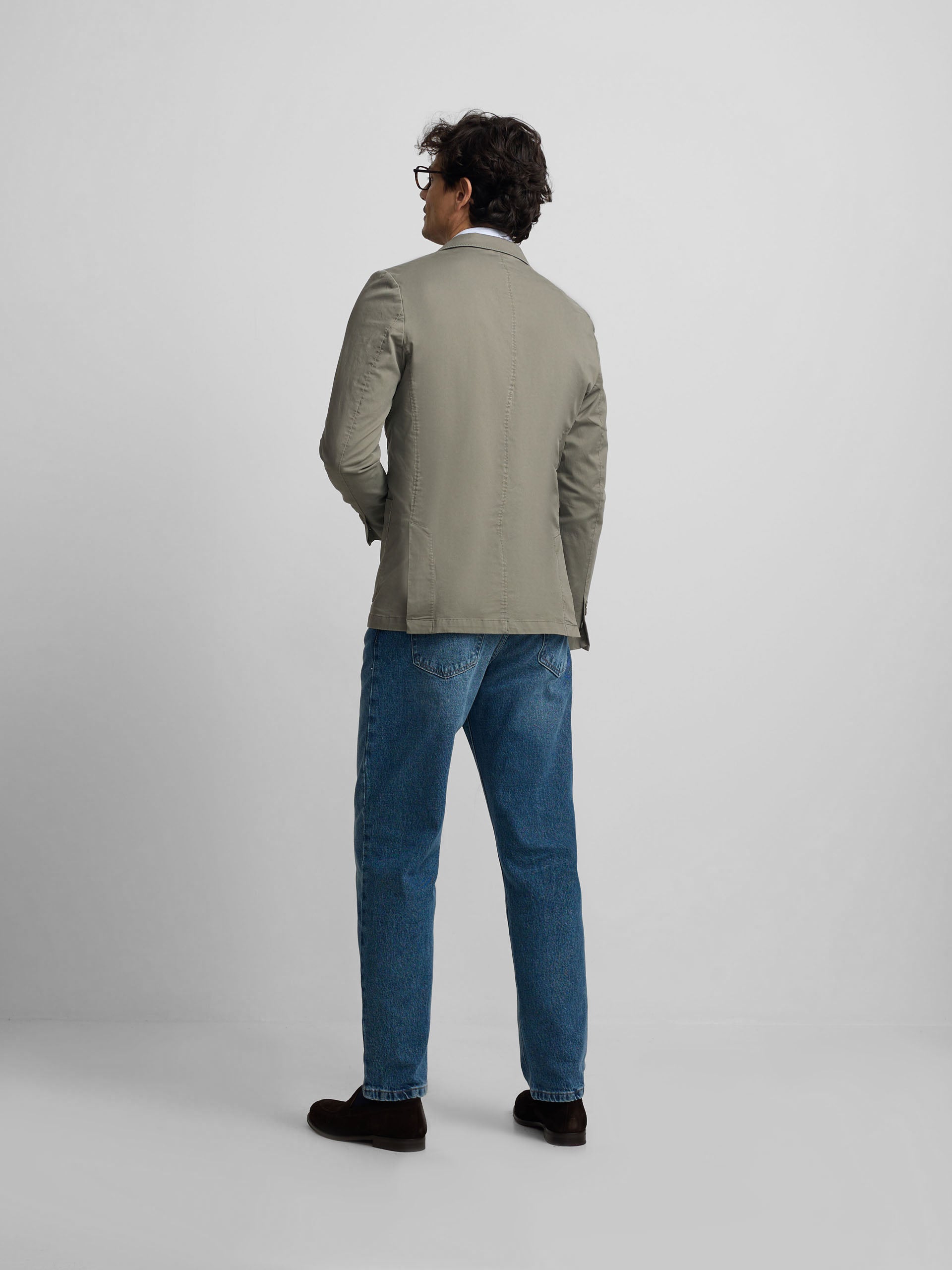 Americana casual verde gris