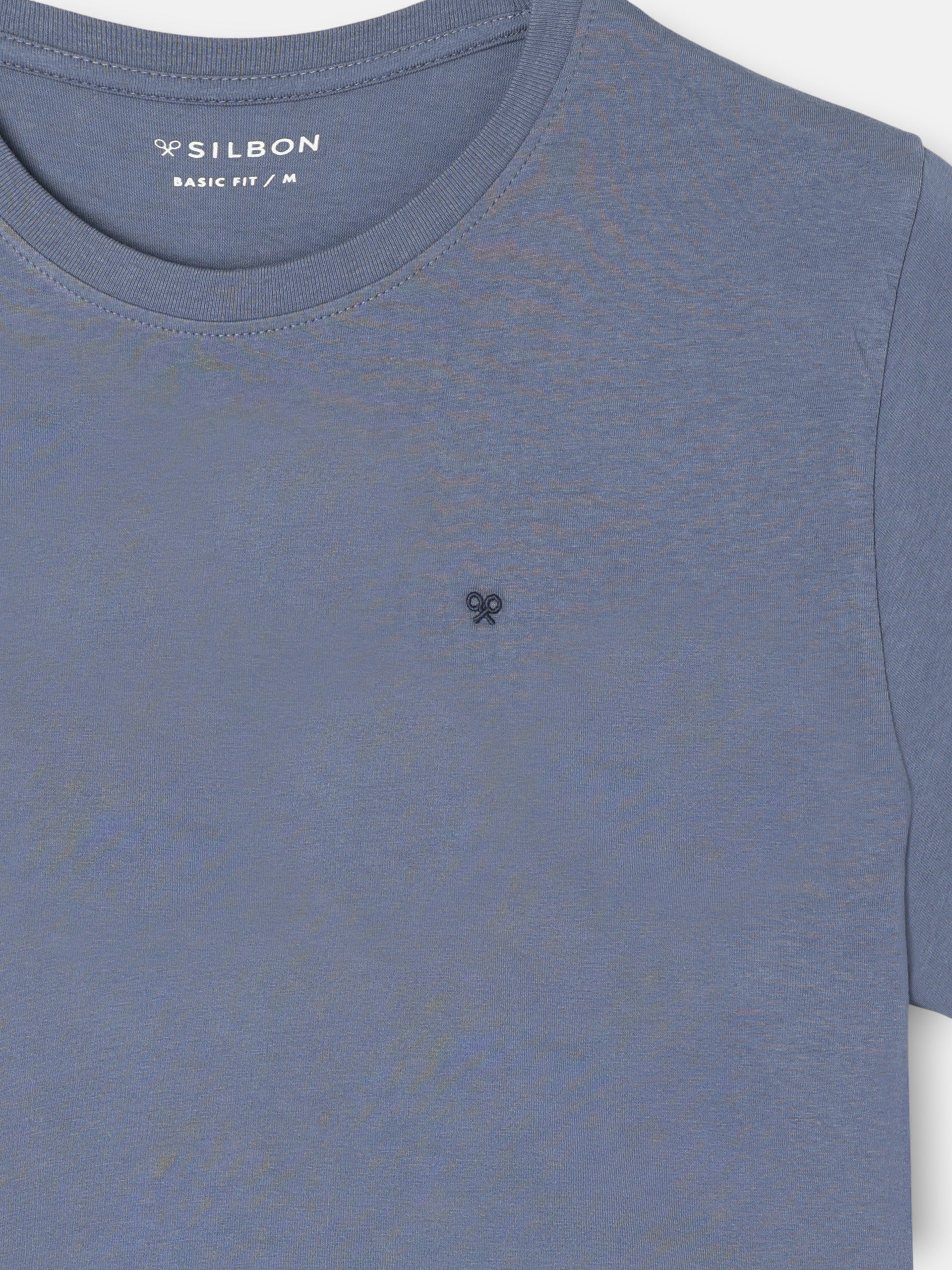 Camisola minilogo azul médio