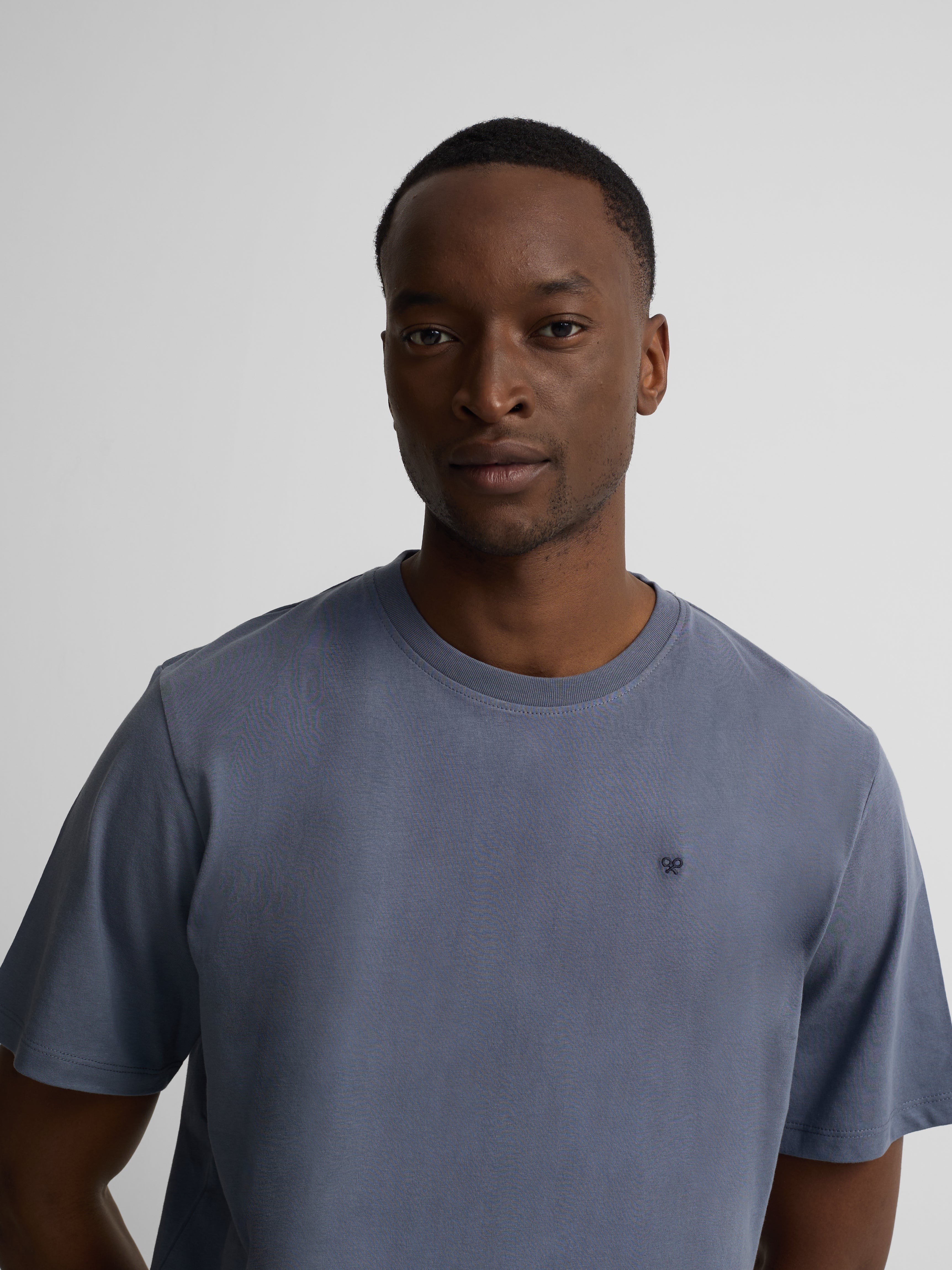 Camisola minilogo azul médio