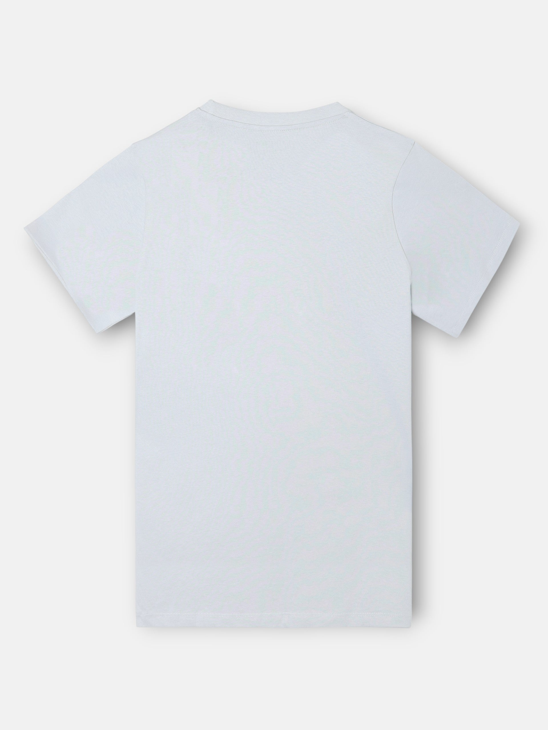 T-shirt lisa minilogo emblema azul claro