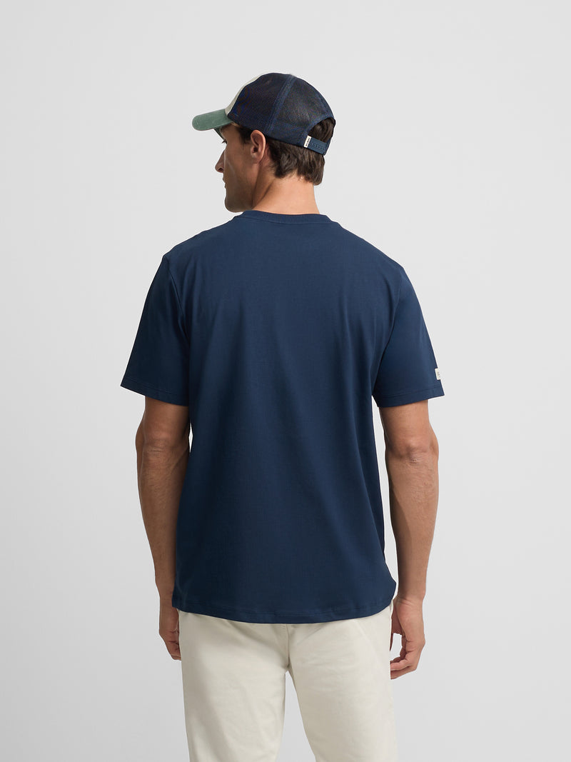 Camiseta clasica etiqueta azul marino
