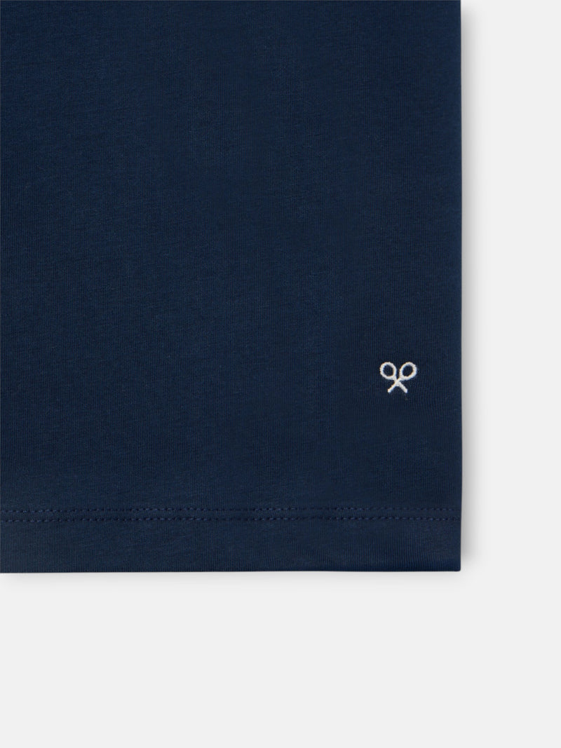 Camiseta clasica etiqueta azul marino