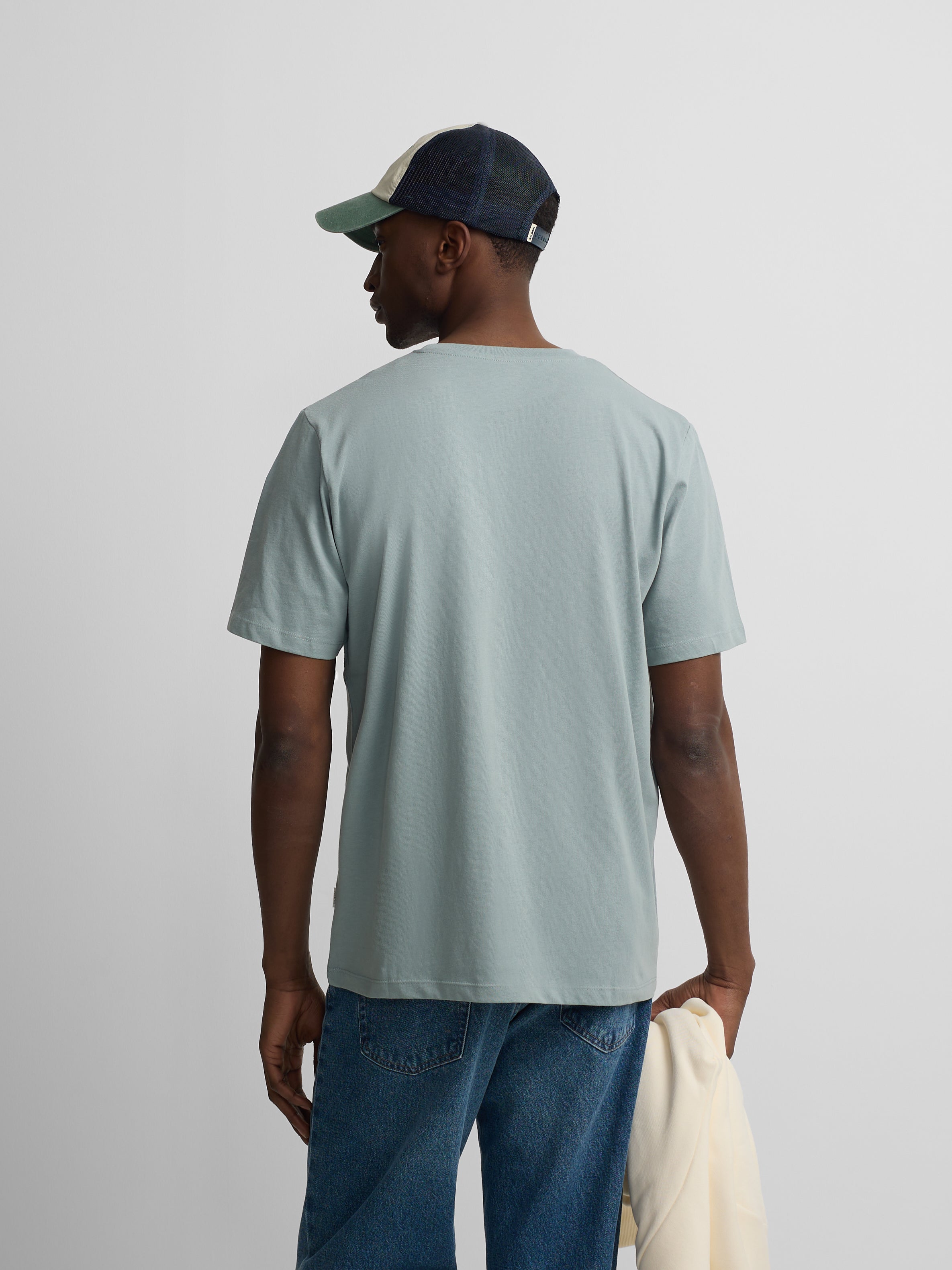 T-shirt minilogo verde cinzento