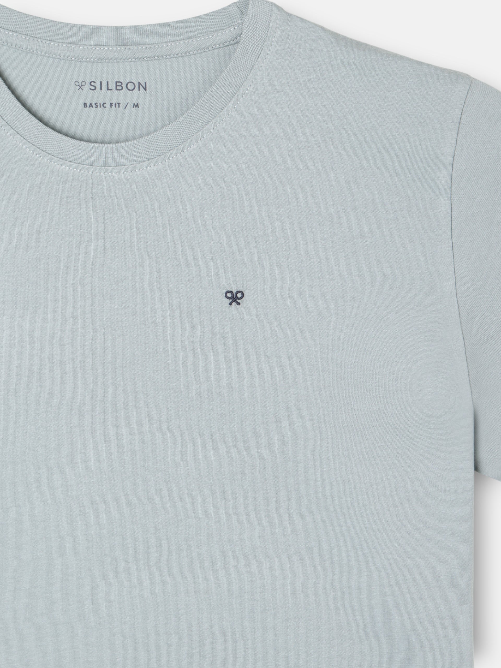 Green-grey mini logo t-shirt