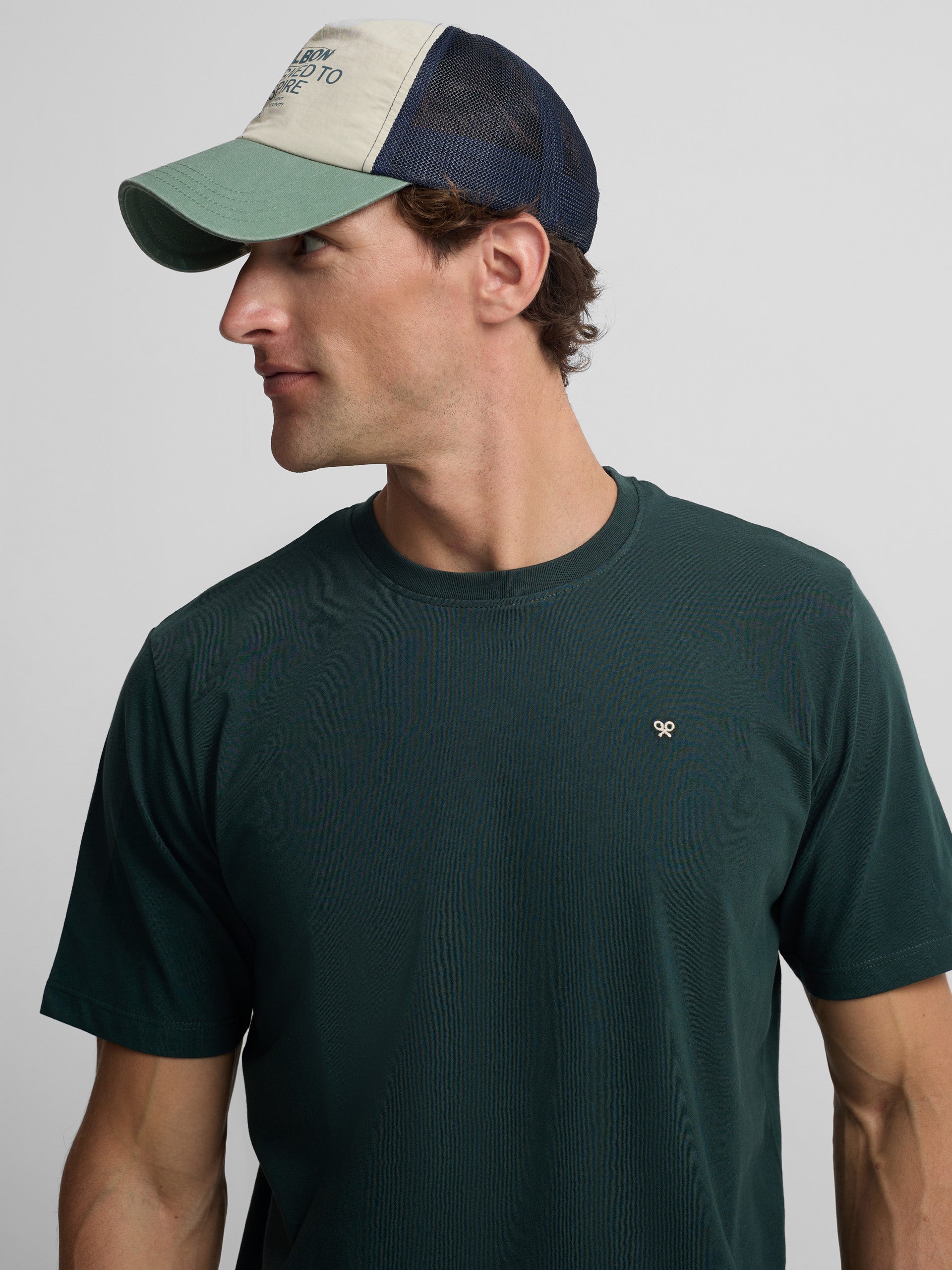 Camiseta minilogo verde oscuro