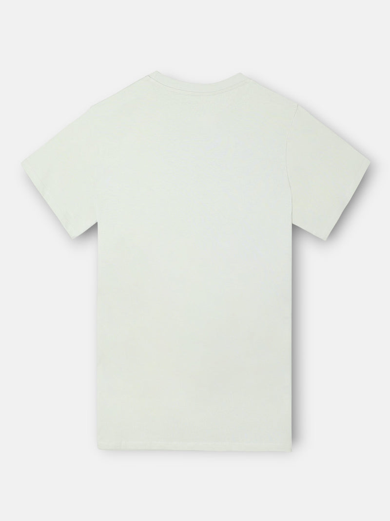 T-shirt lisa minilogo emblema verde claro