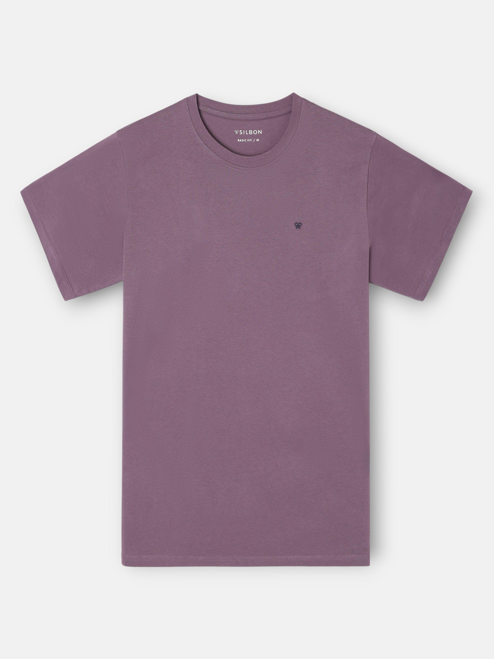 T-shirt bordeaux à mini logo