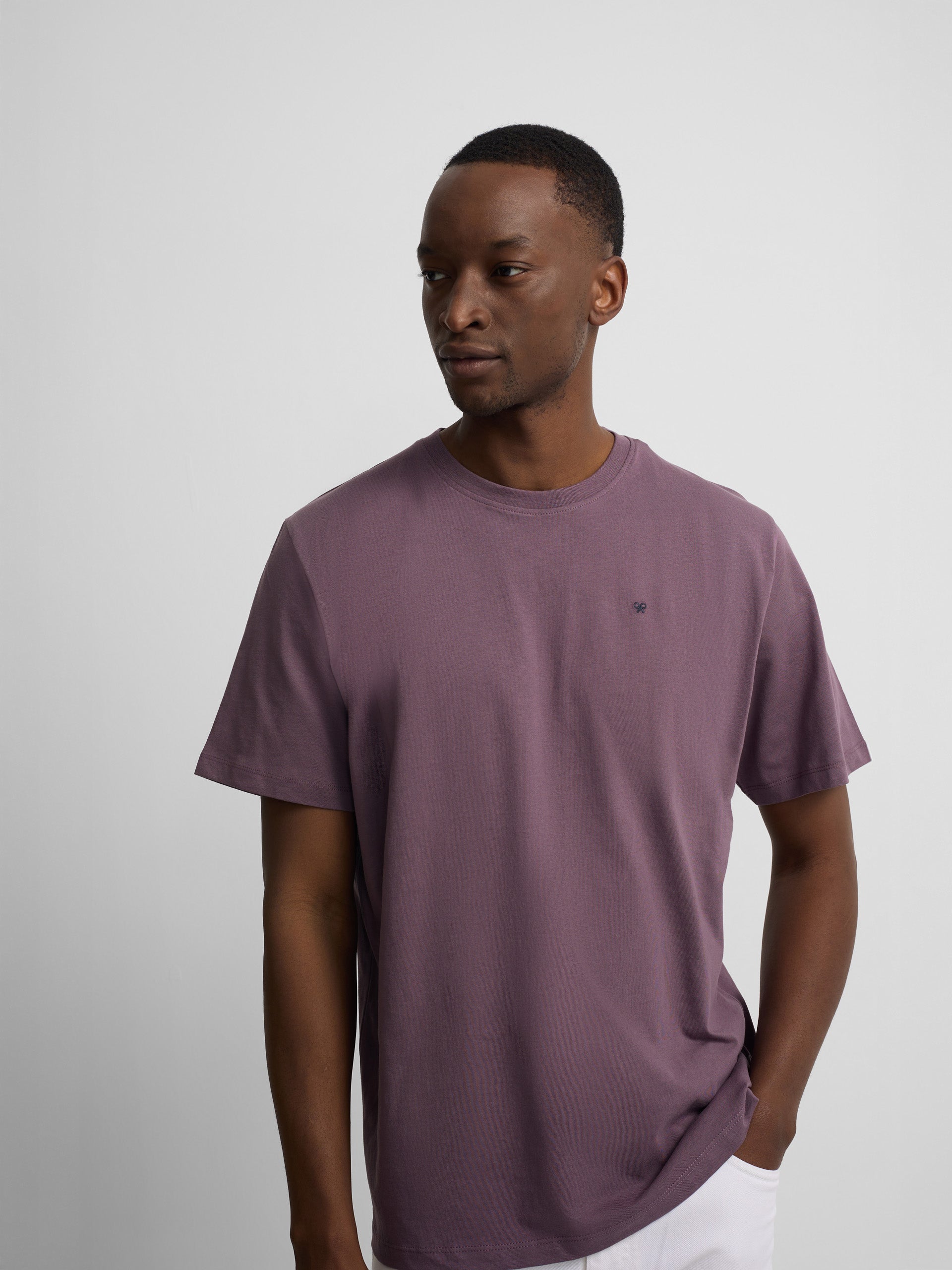 T-shirt bordeaux à mini logo