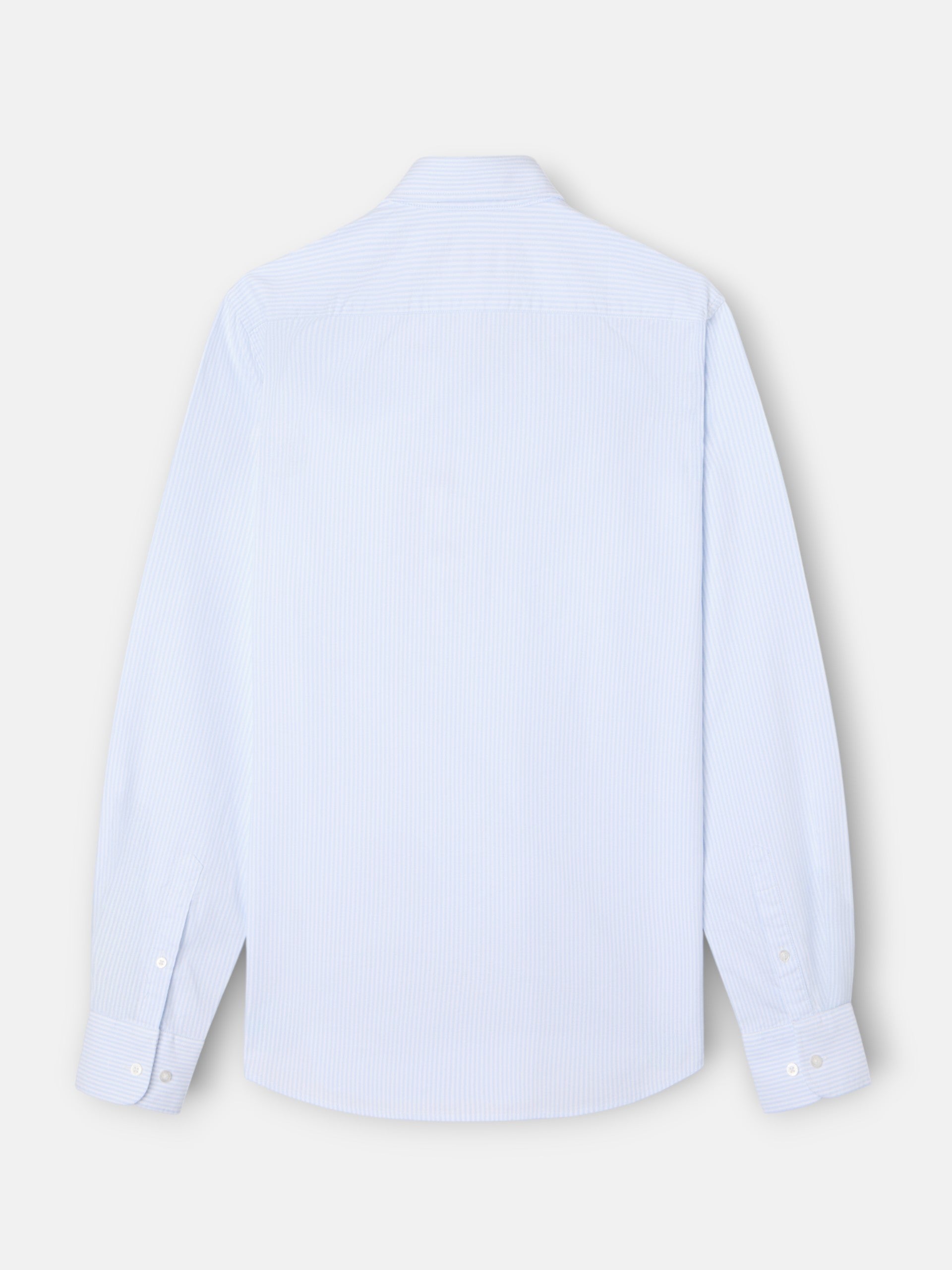 Polo desportivo oxford riscas azul-claro