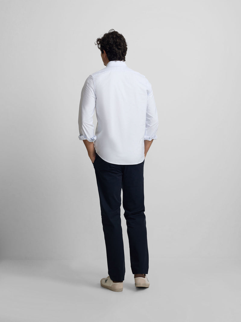 Oxford striped light blue sport polo