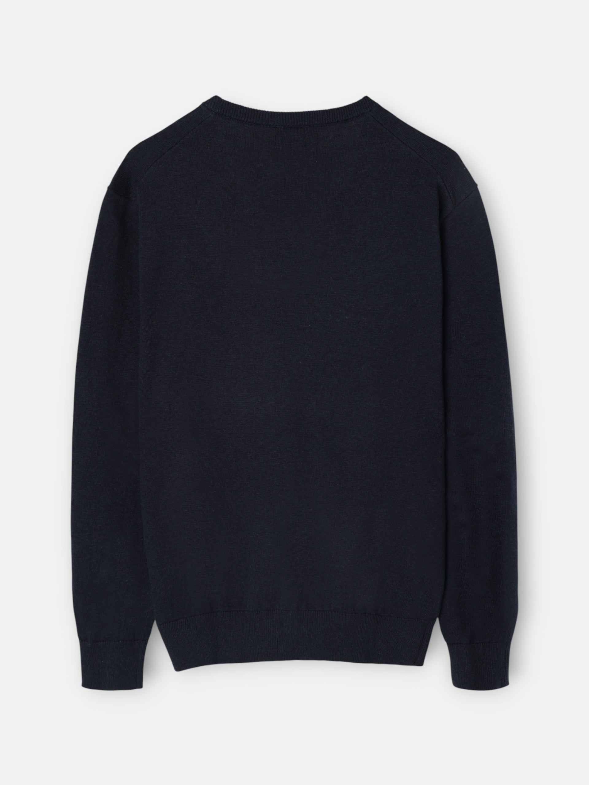 Jersey liso cuello pico azul marino