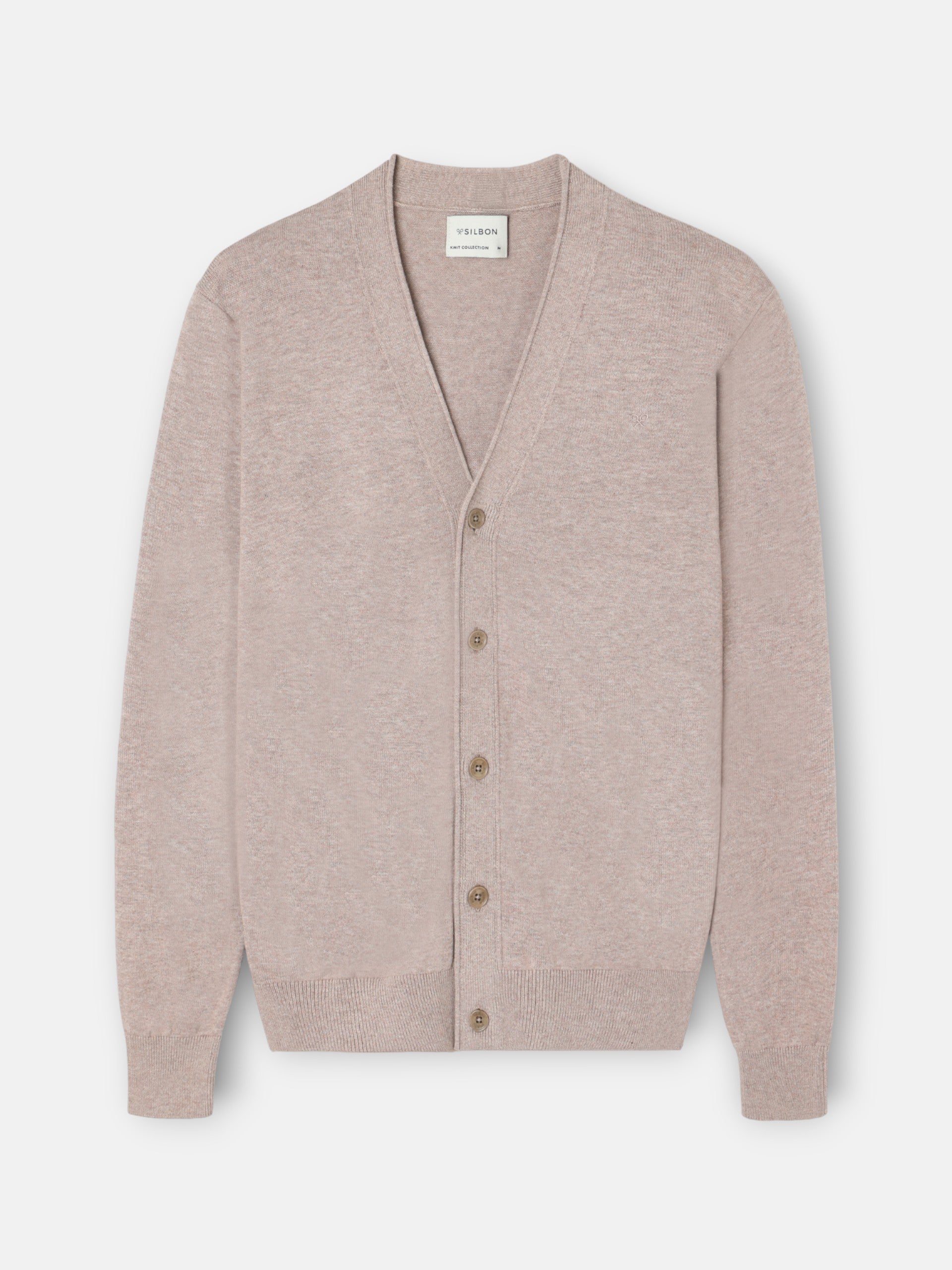 cardigan beige moyen à boutons