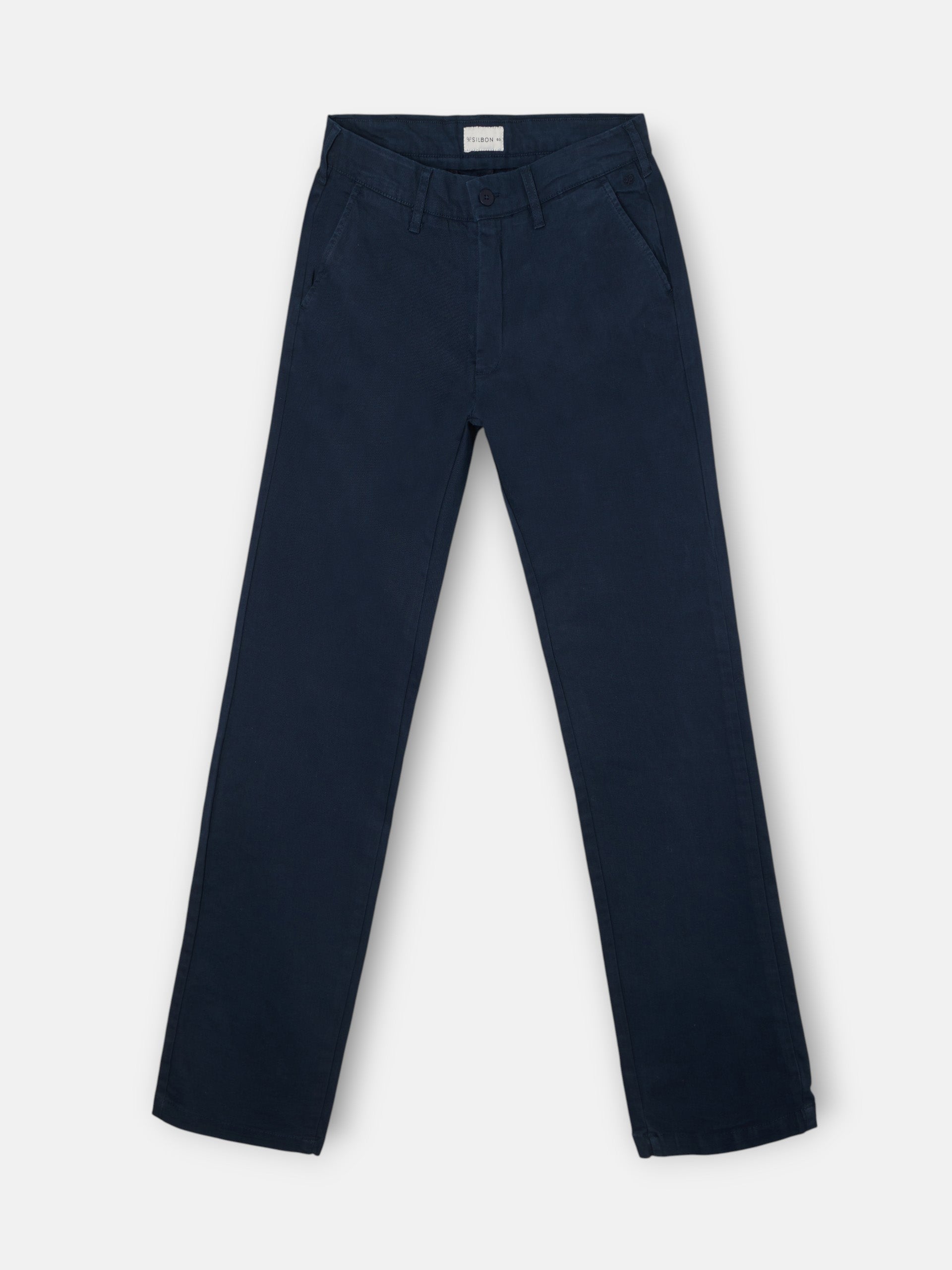 Calças chino desportivas azul marinho
