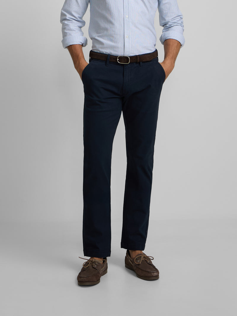 Navy blue sport chino trousers