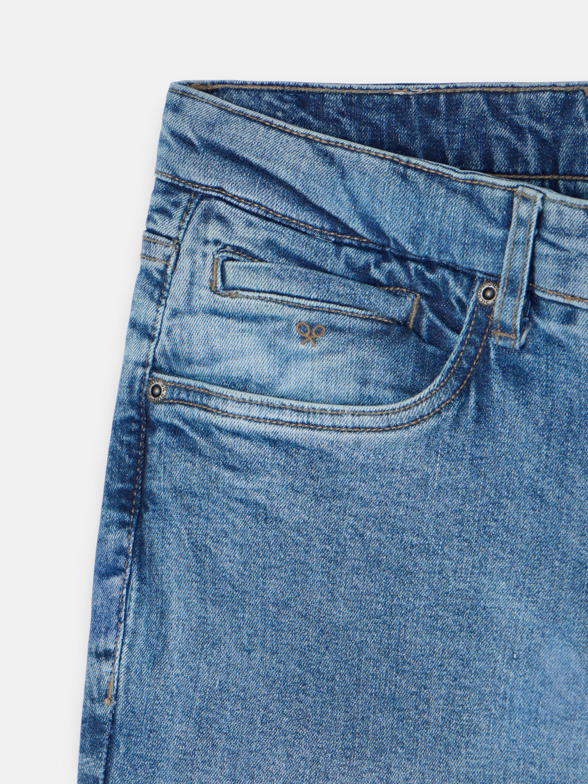 Medium blue denim sport pants