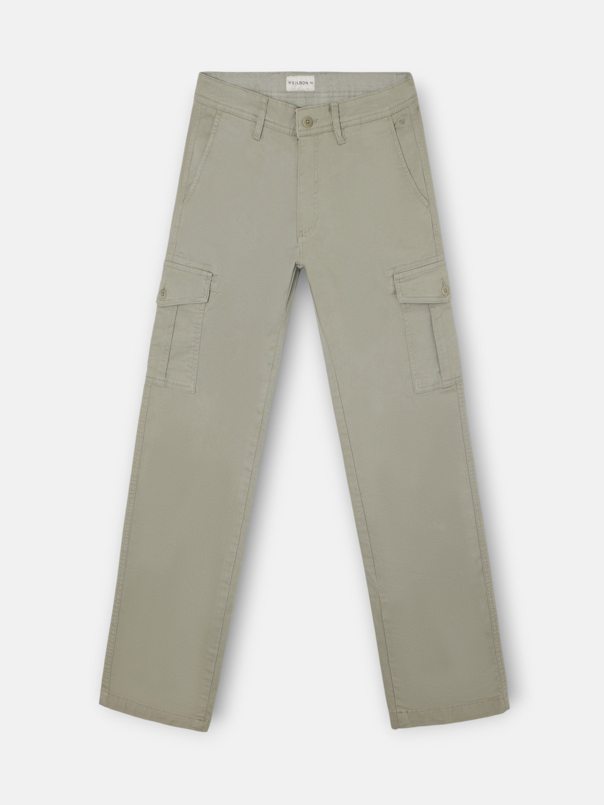 Pantalon sport cargo verde medio