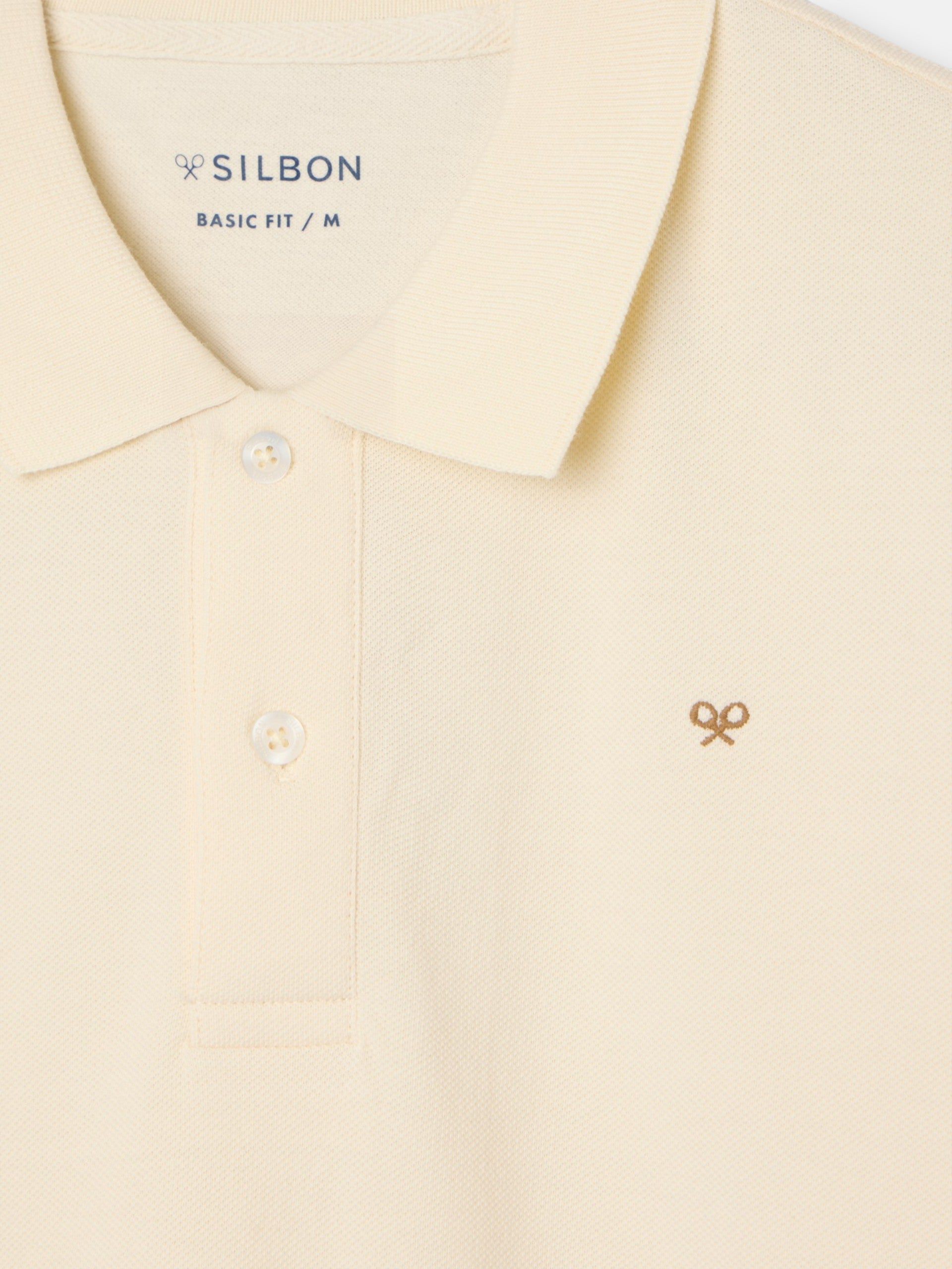 Polo classique uni crème