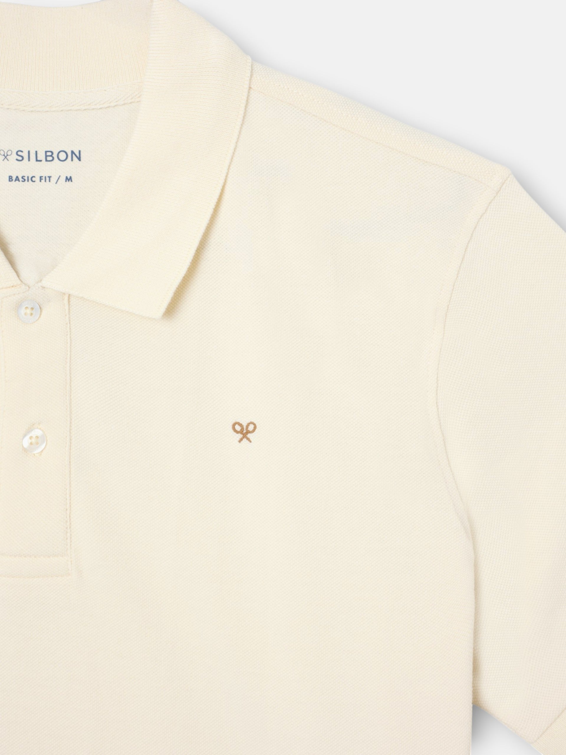 Classic plain cream polo