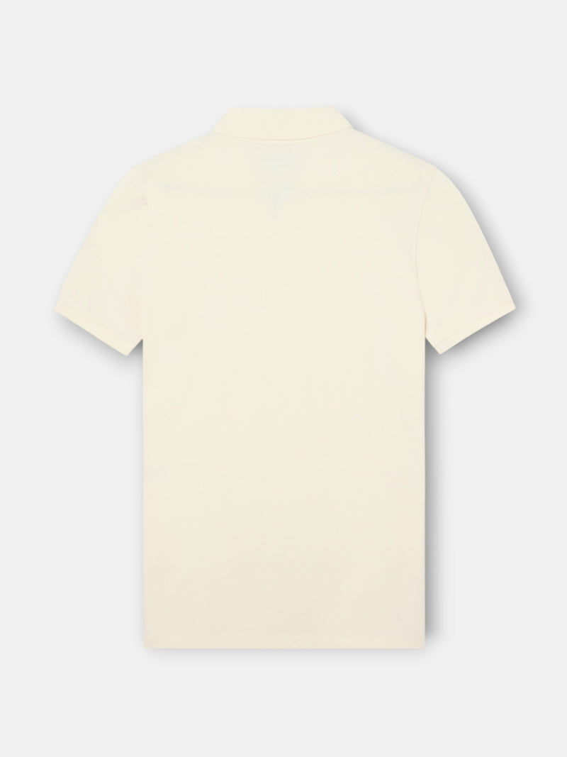 Polo clasico liso crema