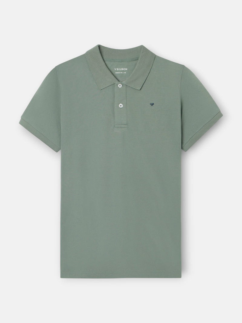 Polo clássico liso verde