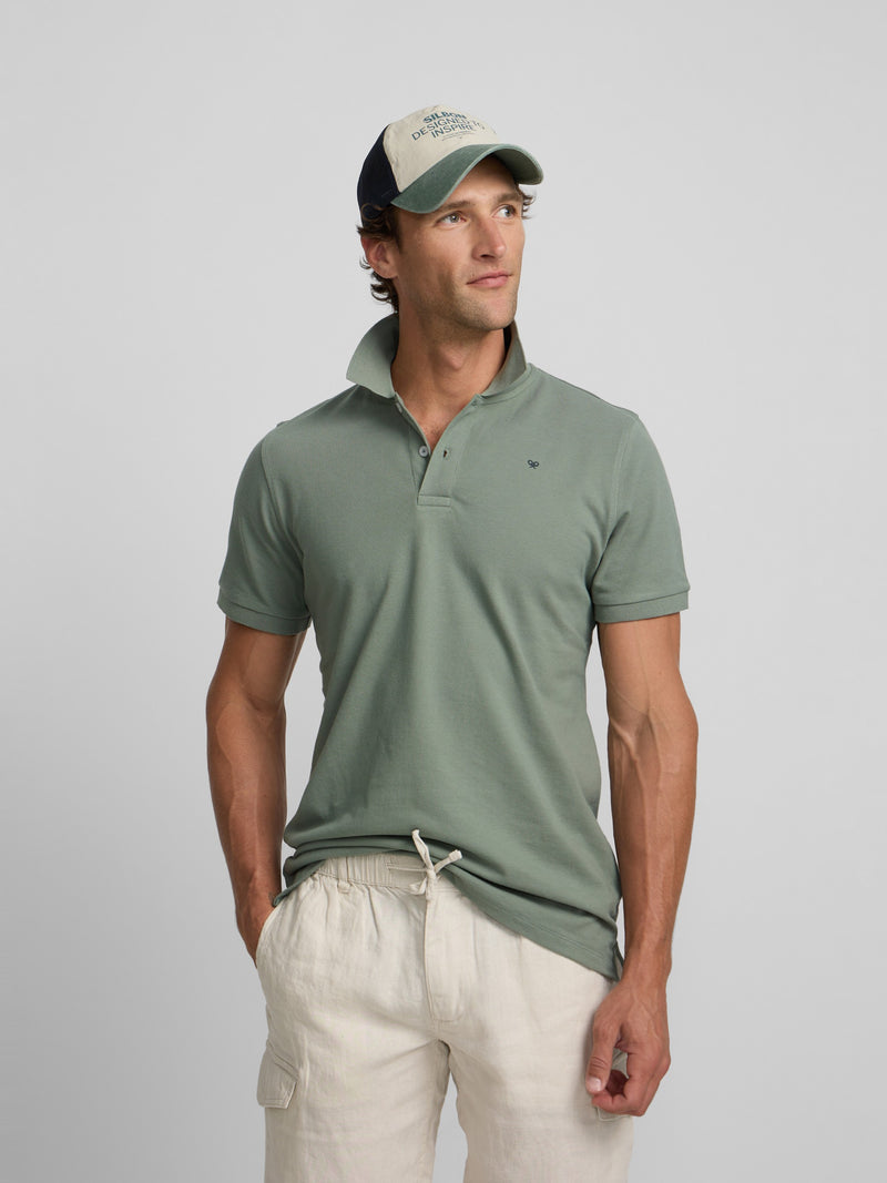 Polo clássico liso verde
