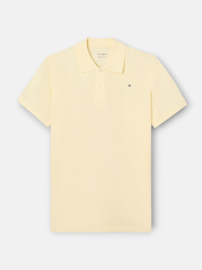 Polo clássico liso amarelo