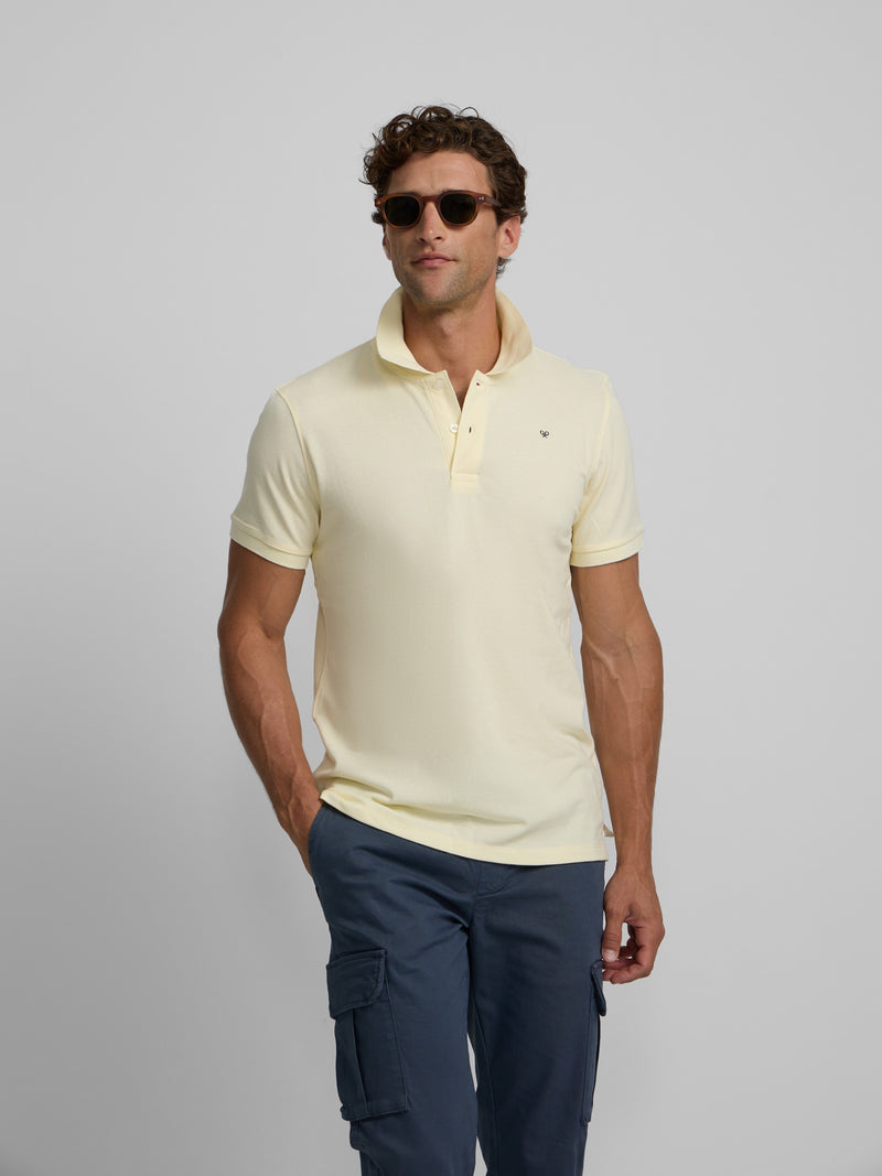 Polo clássico liso amarelo