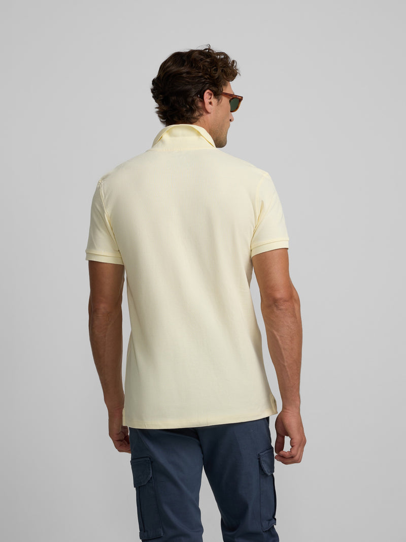 Polo clássico liso amarelo