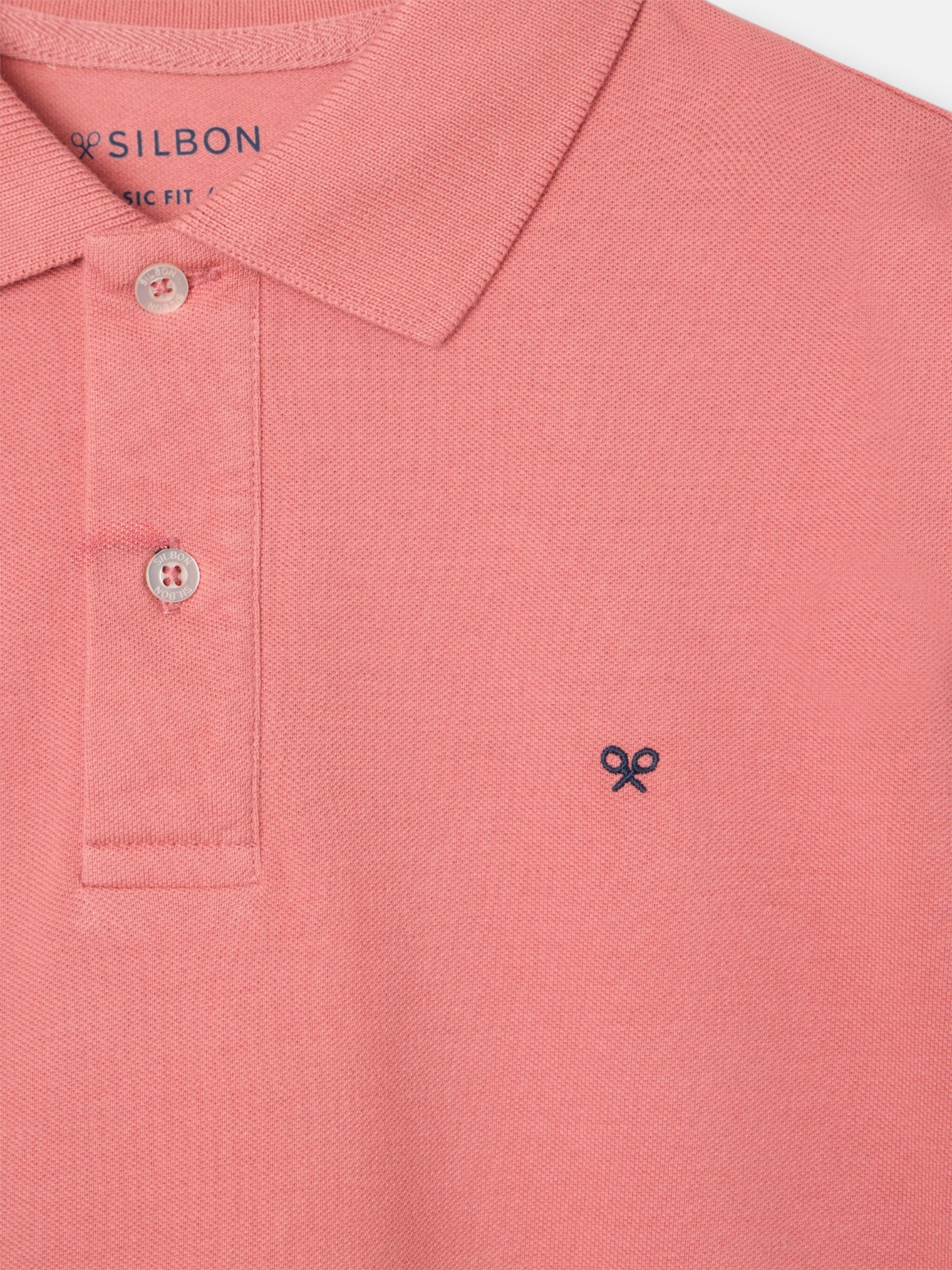 Polo classique uni corail