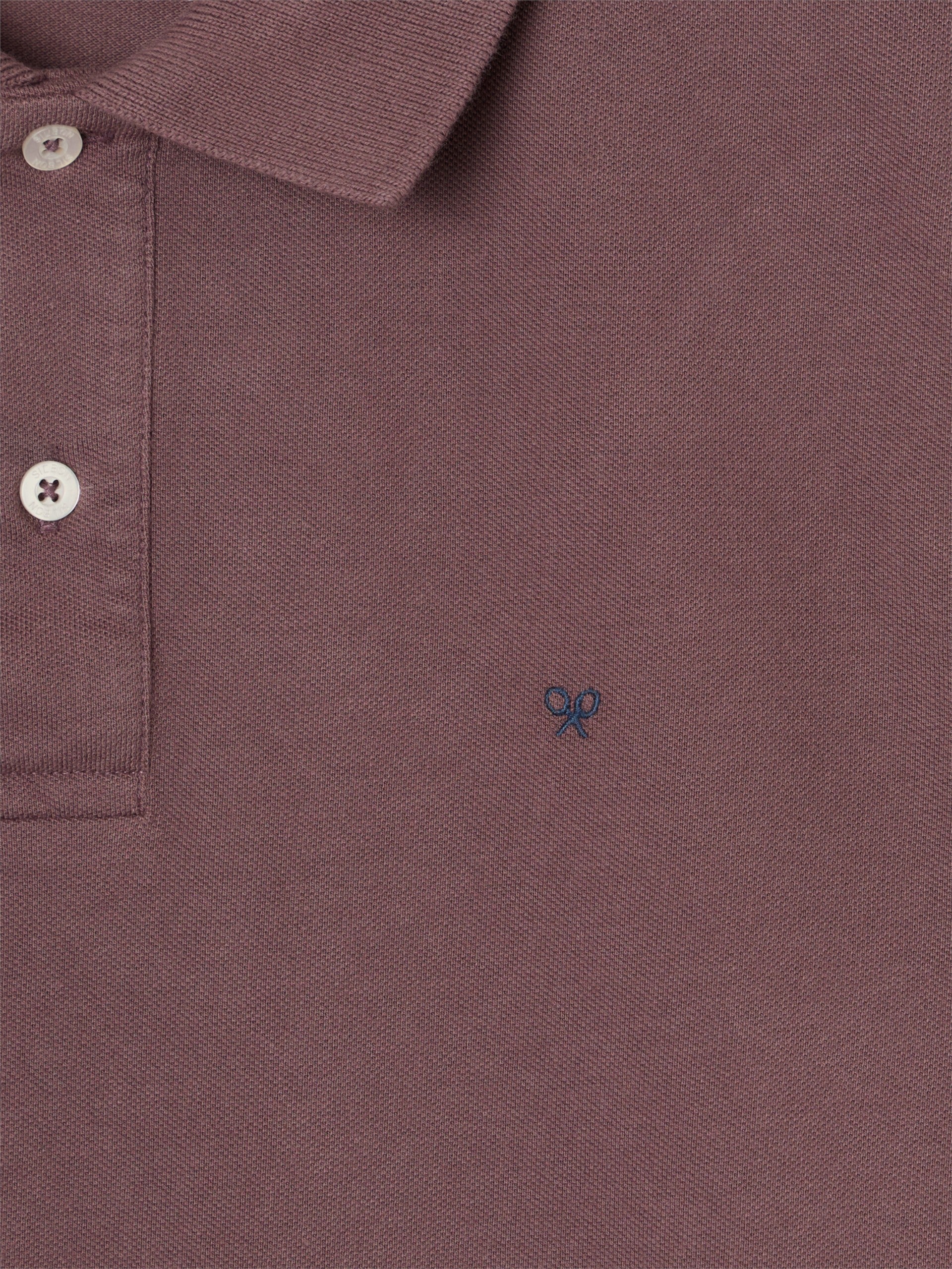 Polo classique uni bordeaux