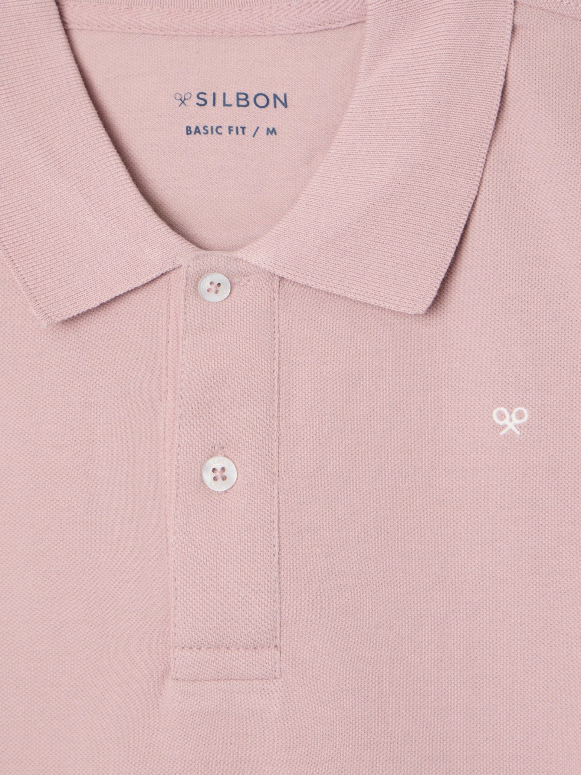 Polo classique uni rose
