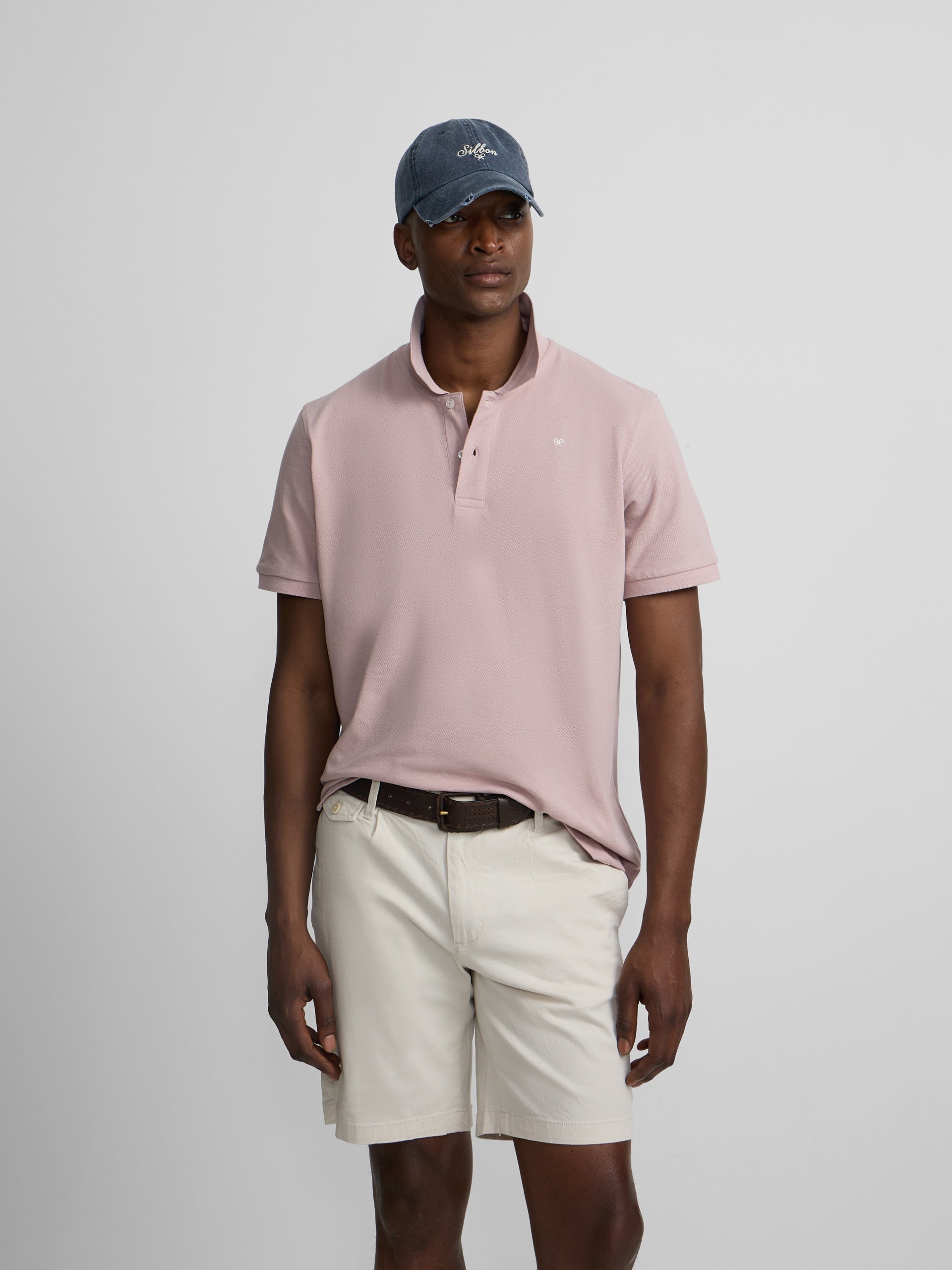 Classic plain pink polo