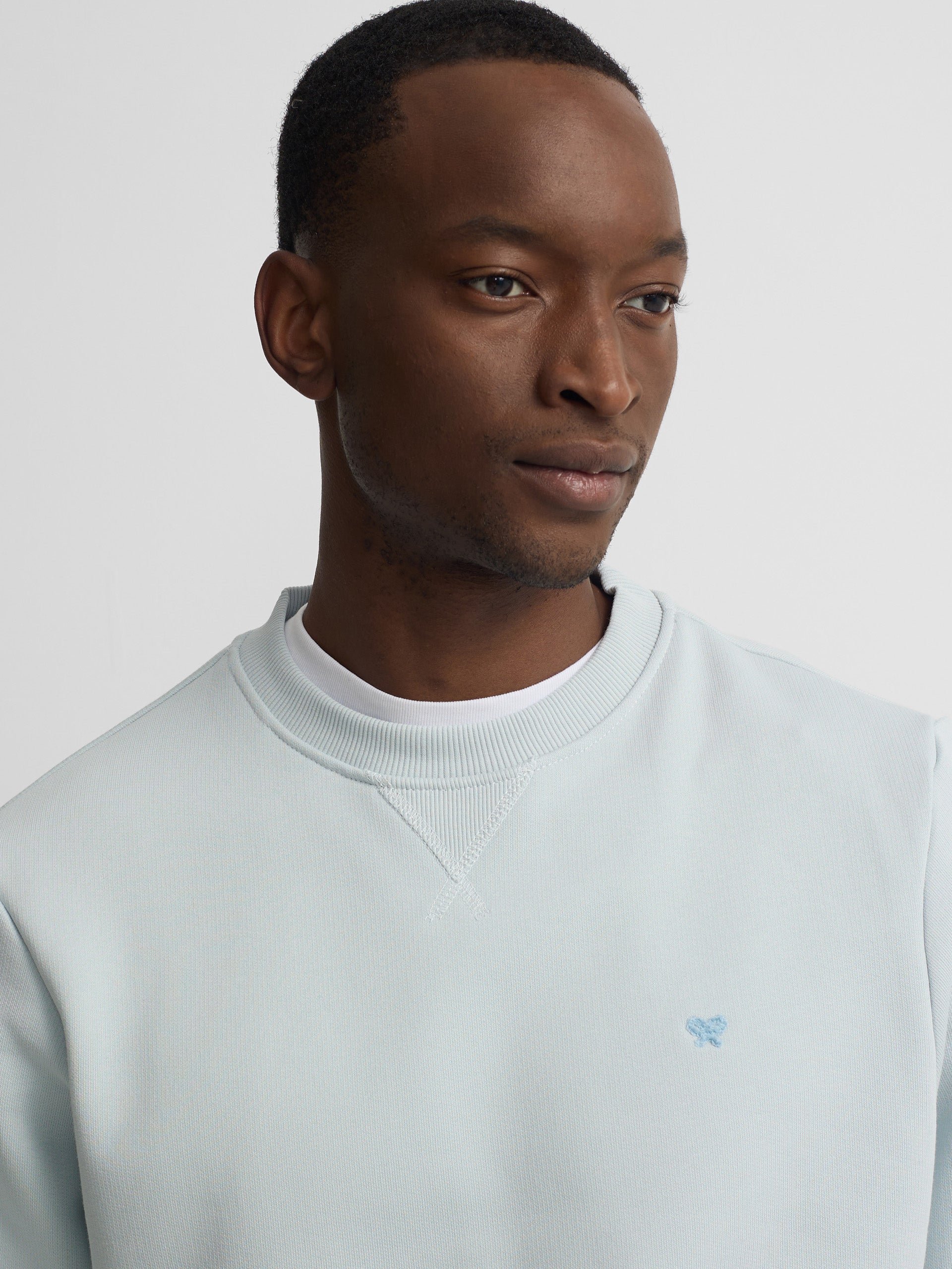 Sudadera Silbon minilogo rizo verde gris