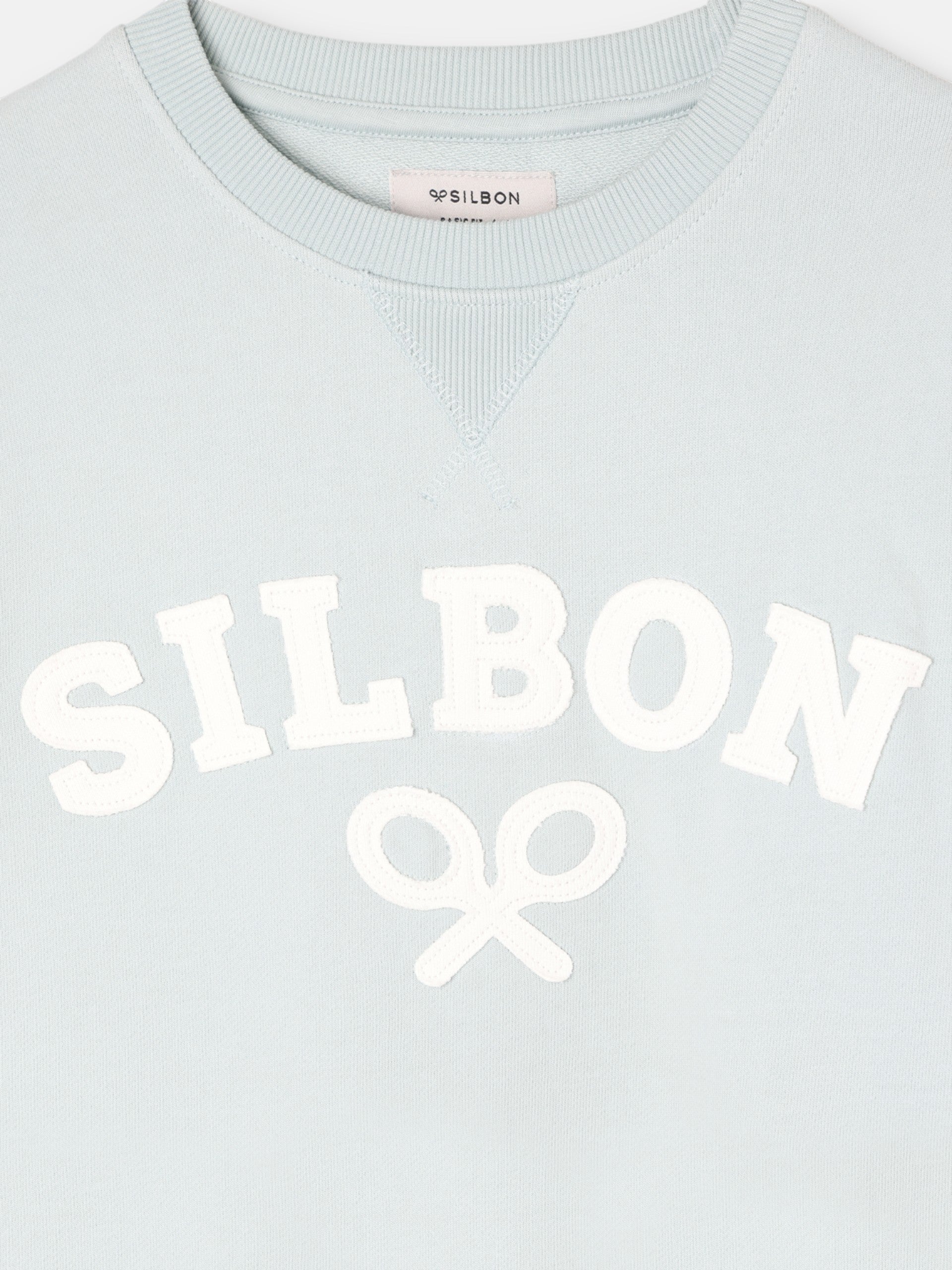 Sudadera Silbon raqueta media aguamarina