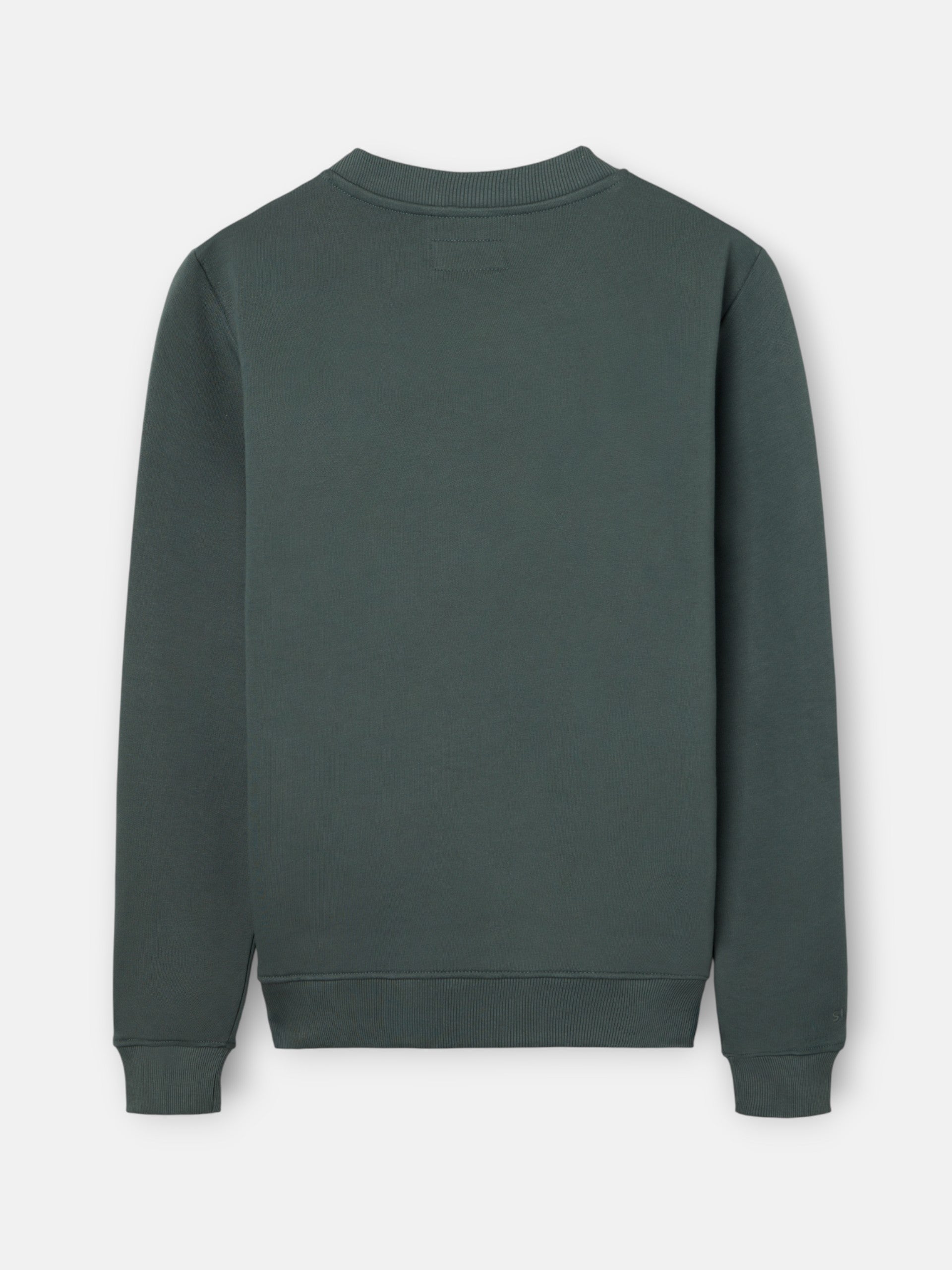 Sweat-shirt en tissu éponge vert foncé avec mini logo Silbon