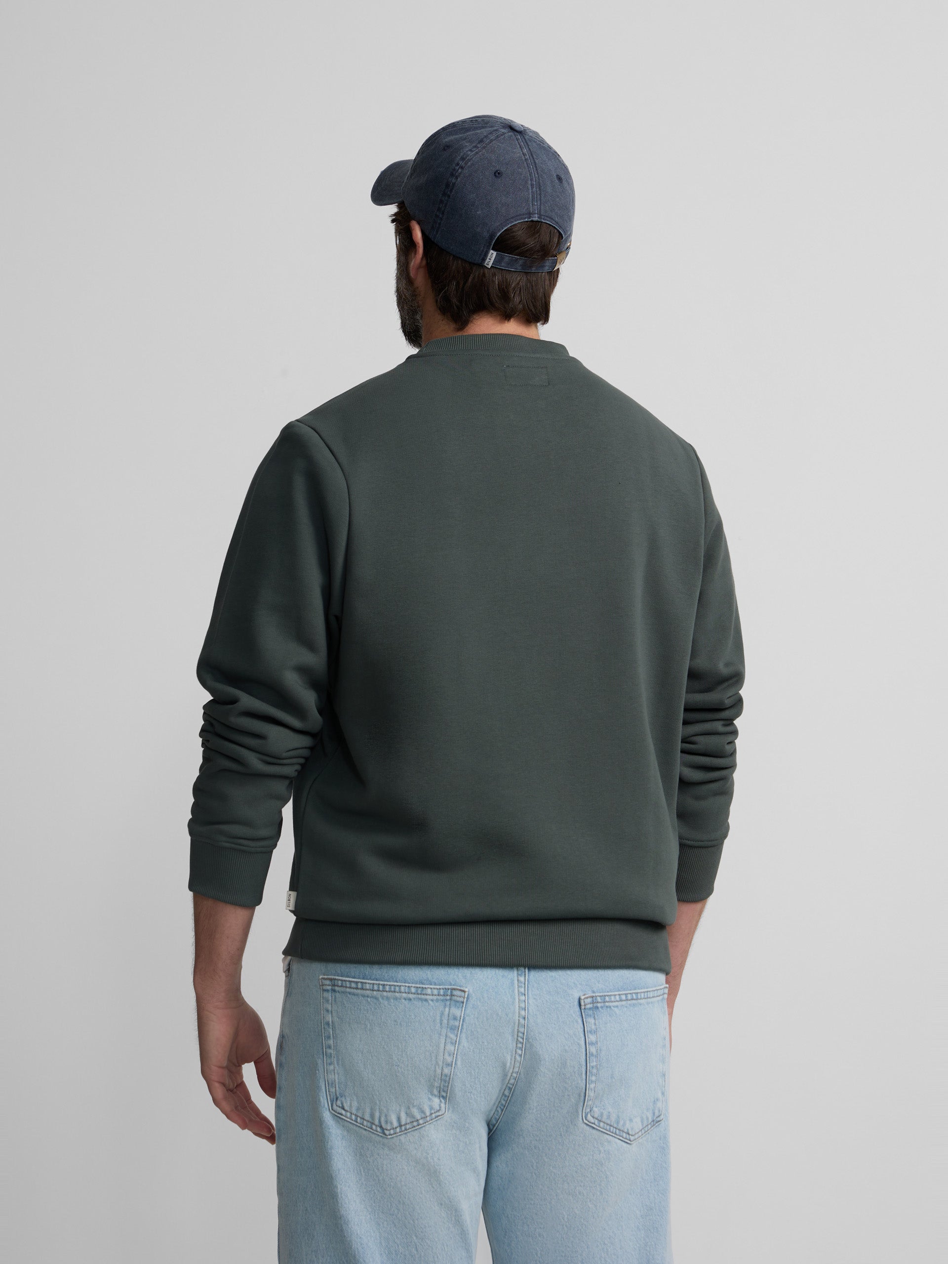 Silbon sweatshirt with dark green terry mini logo