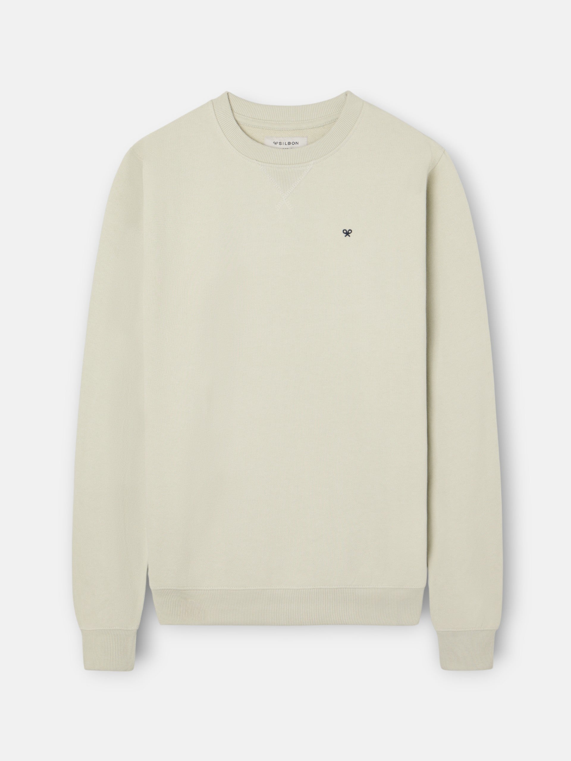 Sweatshirt Silbon minilogo verde claro