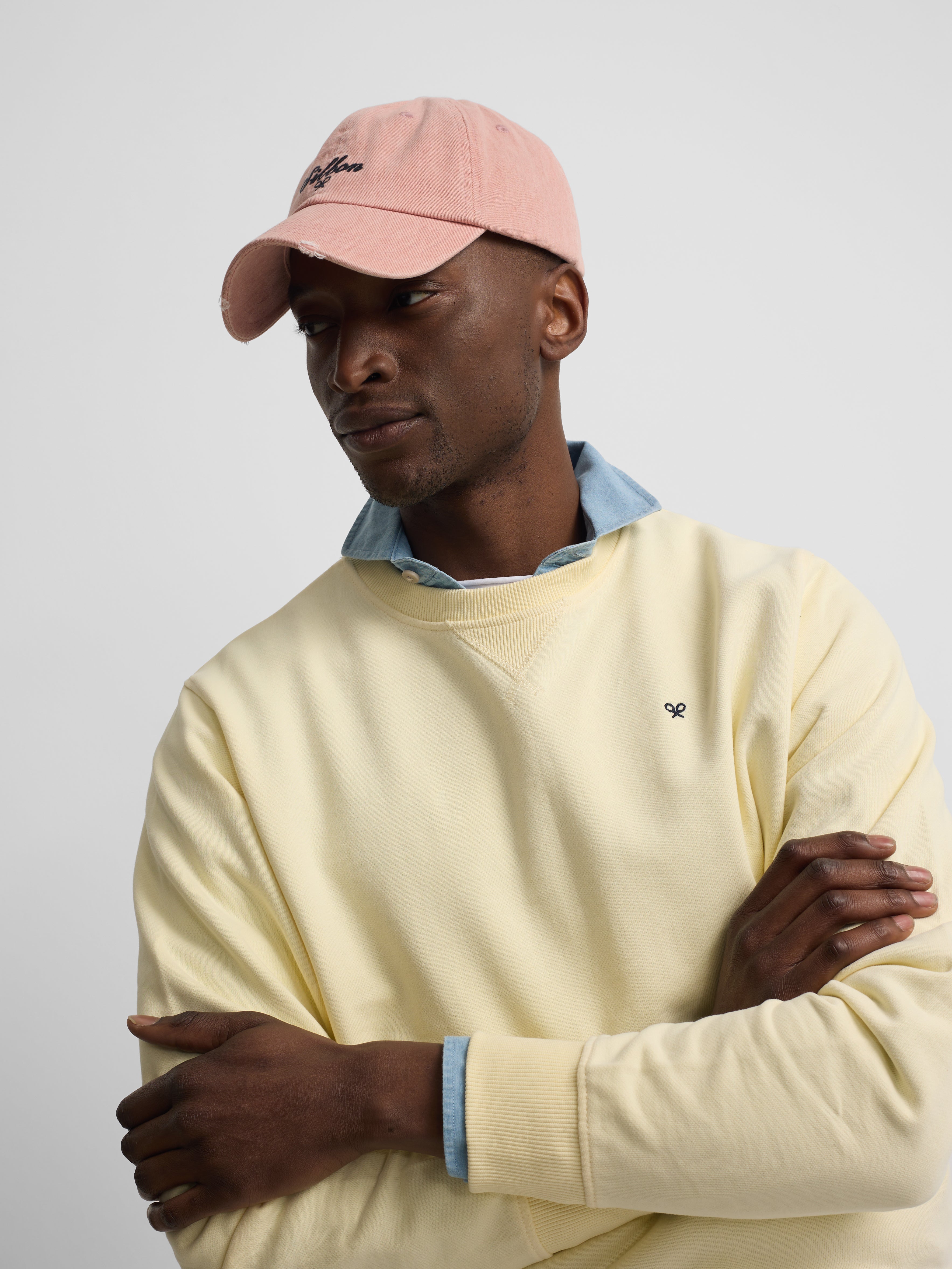 Sudadera silbon minilogo amarillo